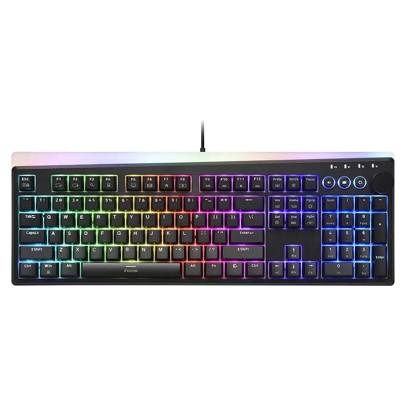 Teclado Mecánico RGB i-rocks K71M 107 Teclas PBT Negro