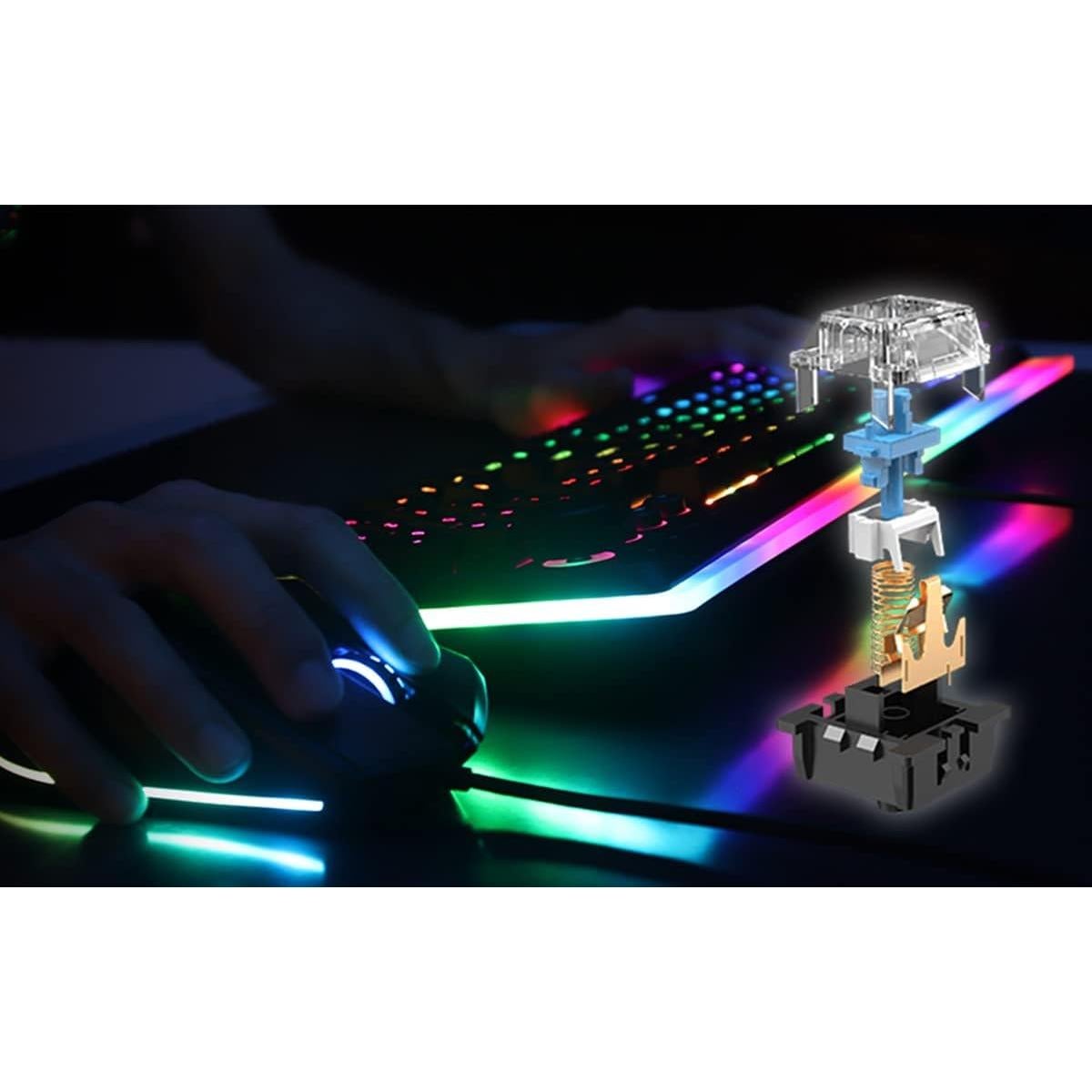 Teclado Mecánico RGB i-rocks K71M 107 Teclas PBT Negro