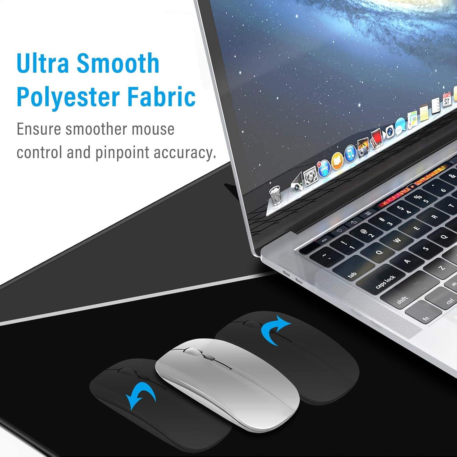 Alfombrilla de Ratón Grande Anpollo Gris 90x40 cm Antideslizante