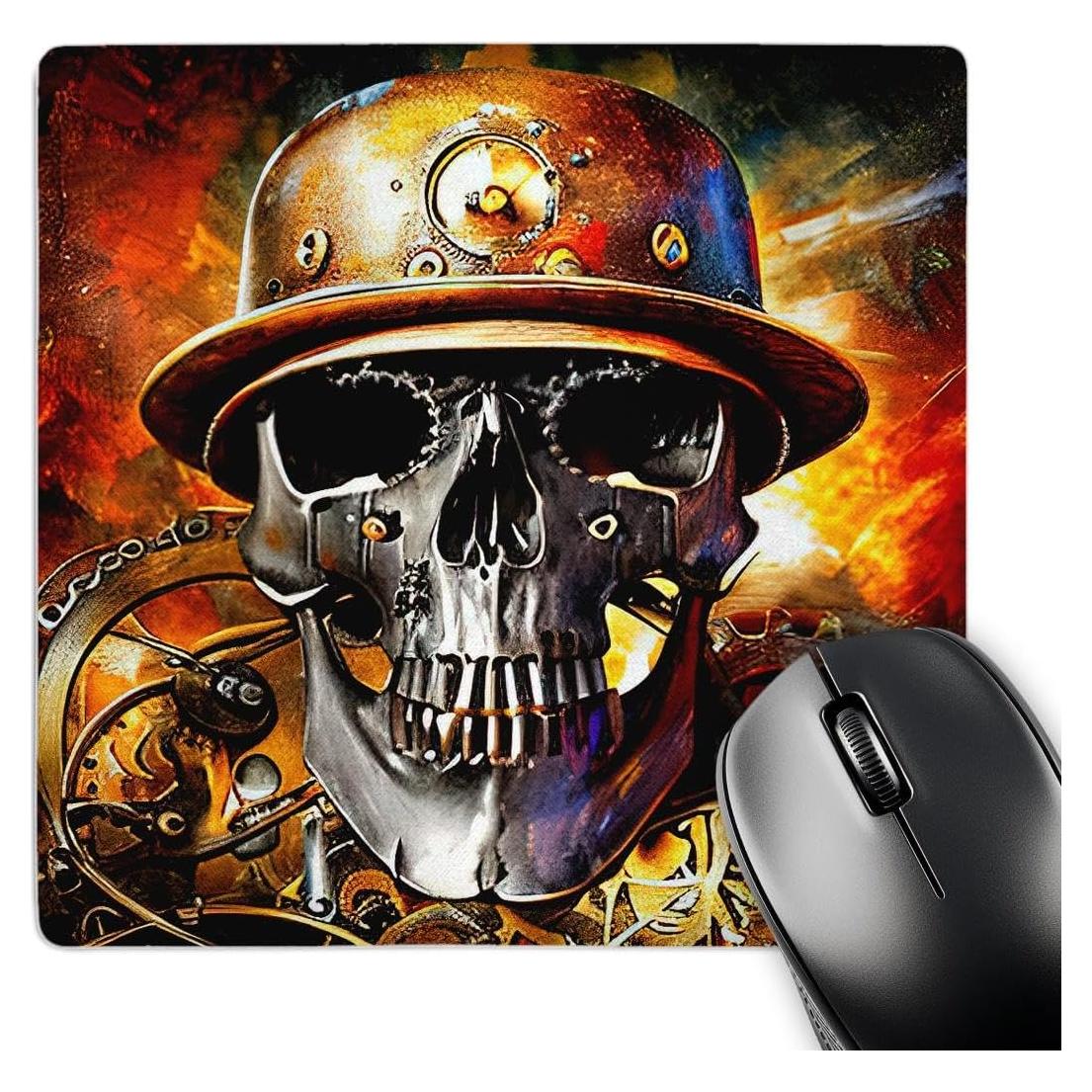 Alfombrilla para Ratón 3dRose Calavera Steampunk 20x20 cm