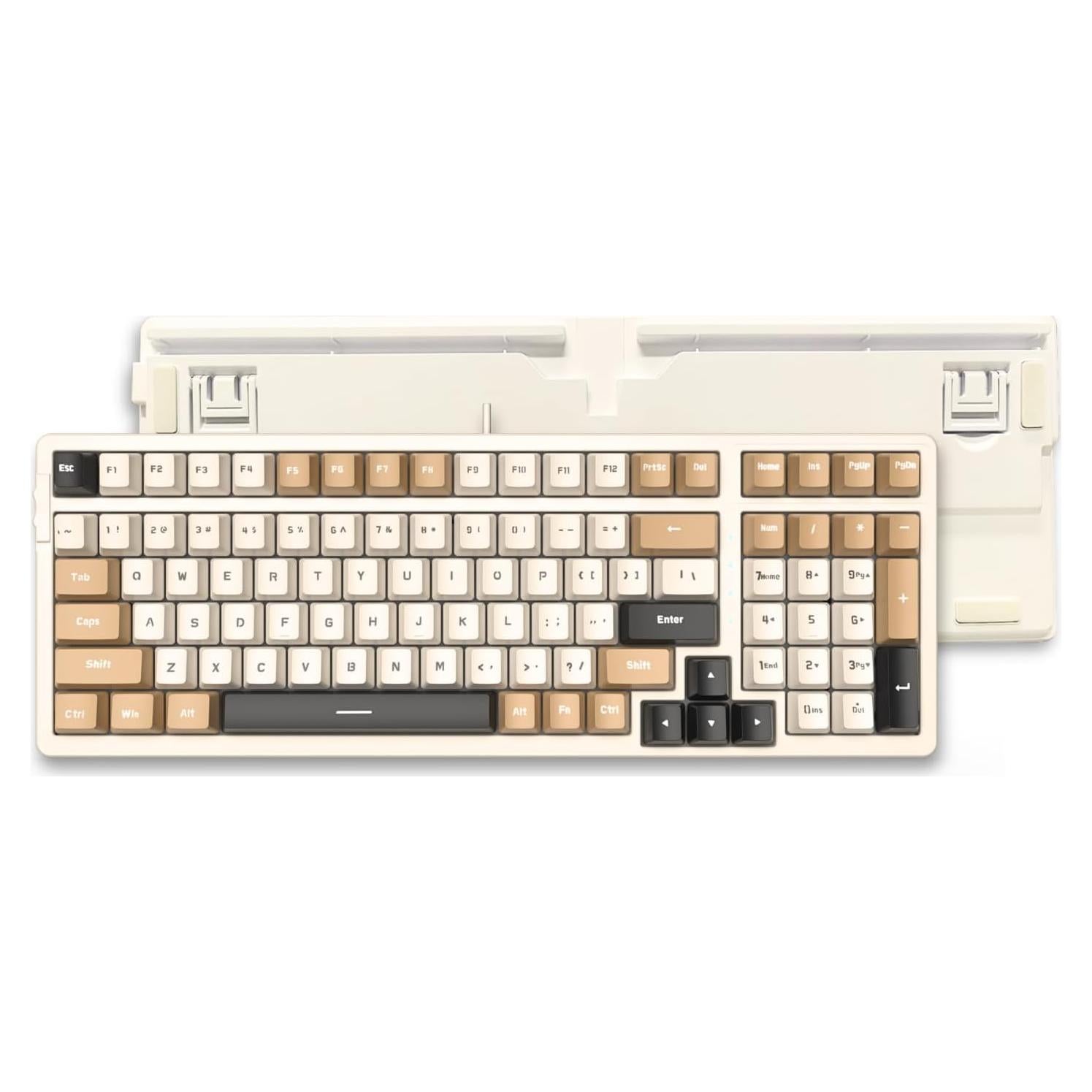 Teclado Mecánico Basaltech J80 Chocolate 100 Teclas RGB