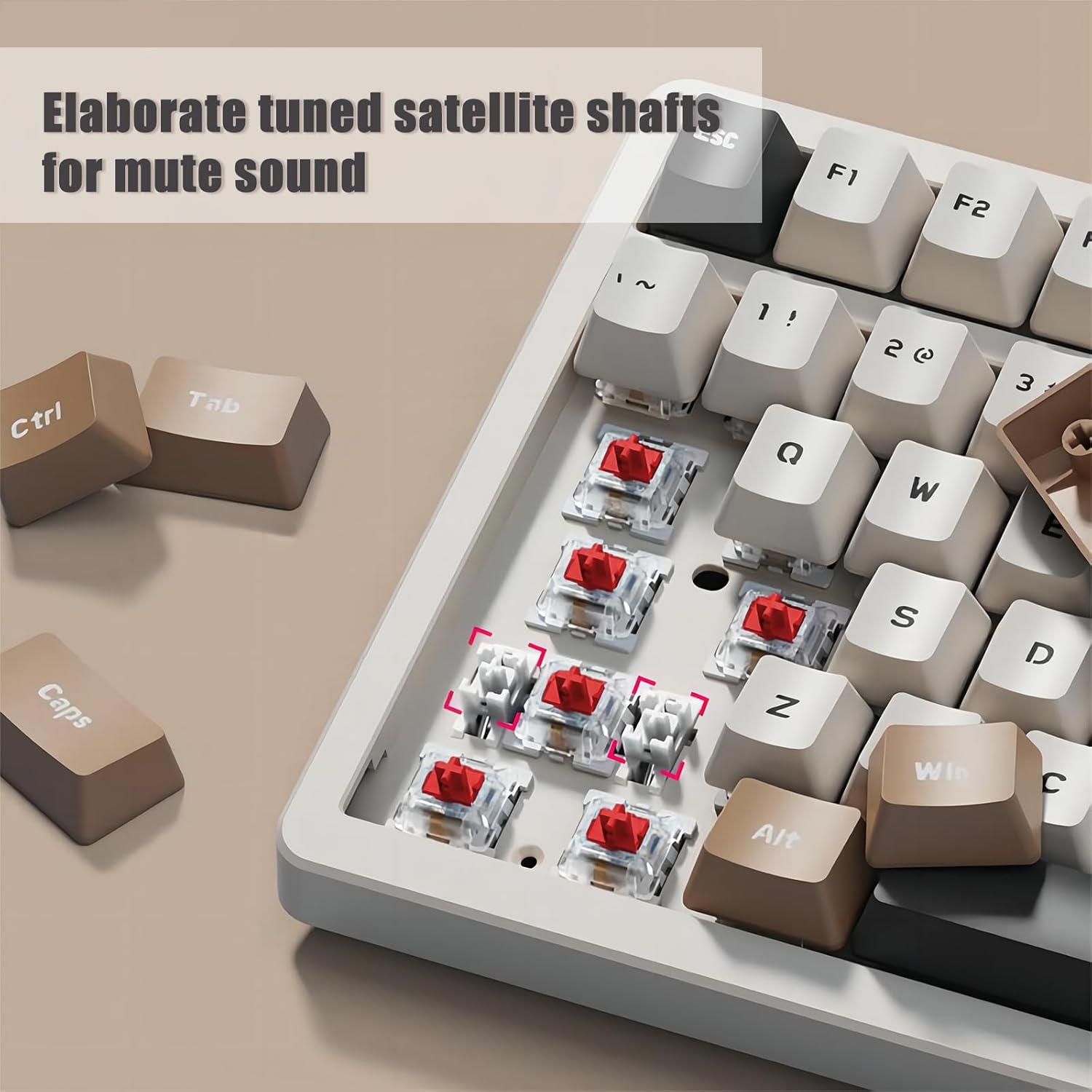 Teclado Mecánico Basaltech J80 Chocolate 100 Teclas RGB