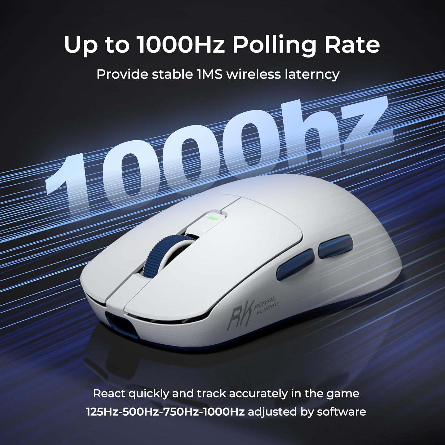 RK ROYAL KLUDGE RK61 Mechanical Keyboard, M30 Mouse, Wireless Gaming Keyboard and Mouse Combo, Programmable