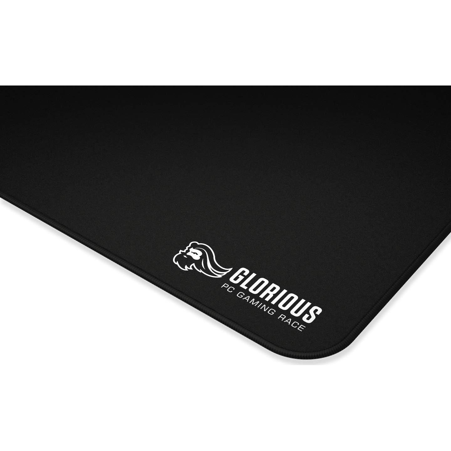 Glorious 3XL Extended Gaming Mouse Mat/Pad - Large, Wide (3XL Extended) Black Cloth Mousepad, Stitched Edges | 24"x48" (G-3XL)