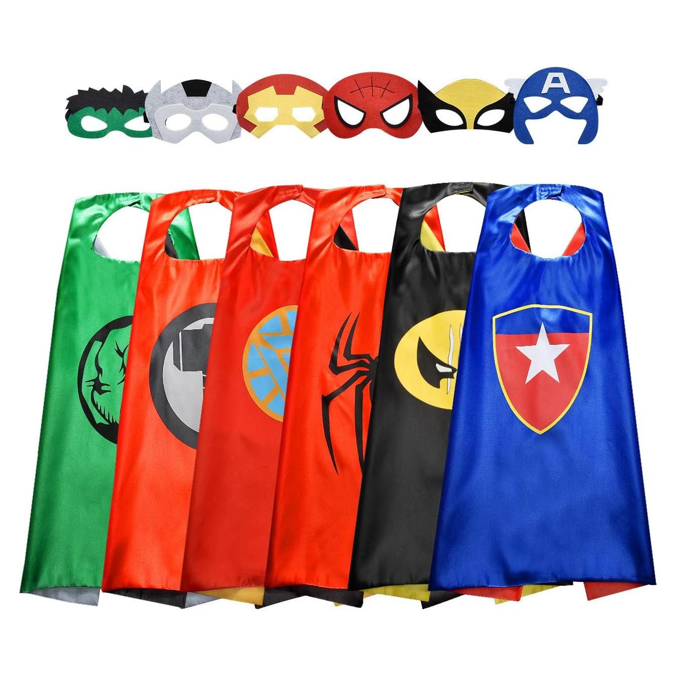 Juego de Capas de Superhéroe Roko 6 Pcs para Niños