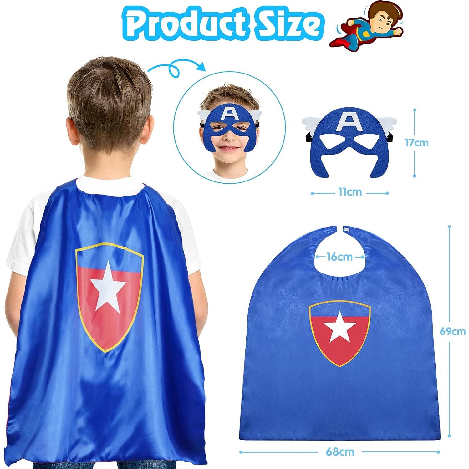 Juego de Capas de Superhéroe Roko 6 Pcs para Niños