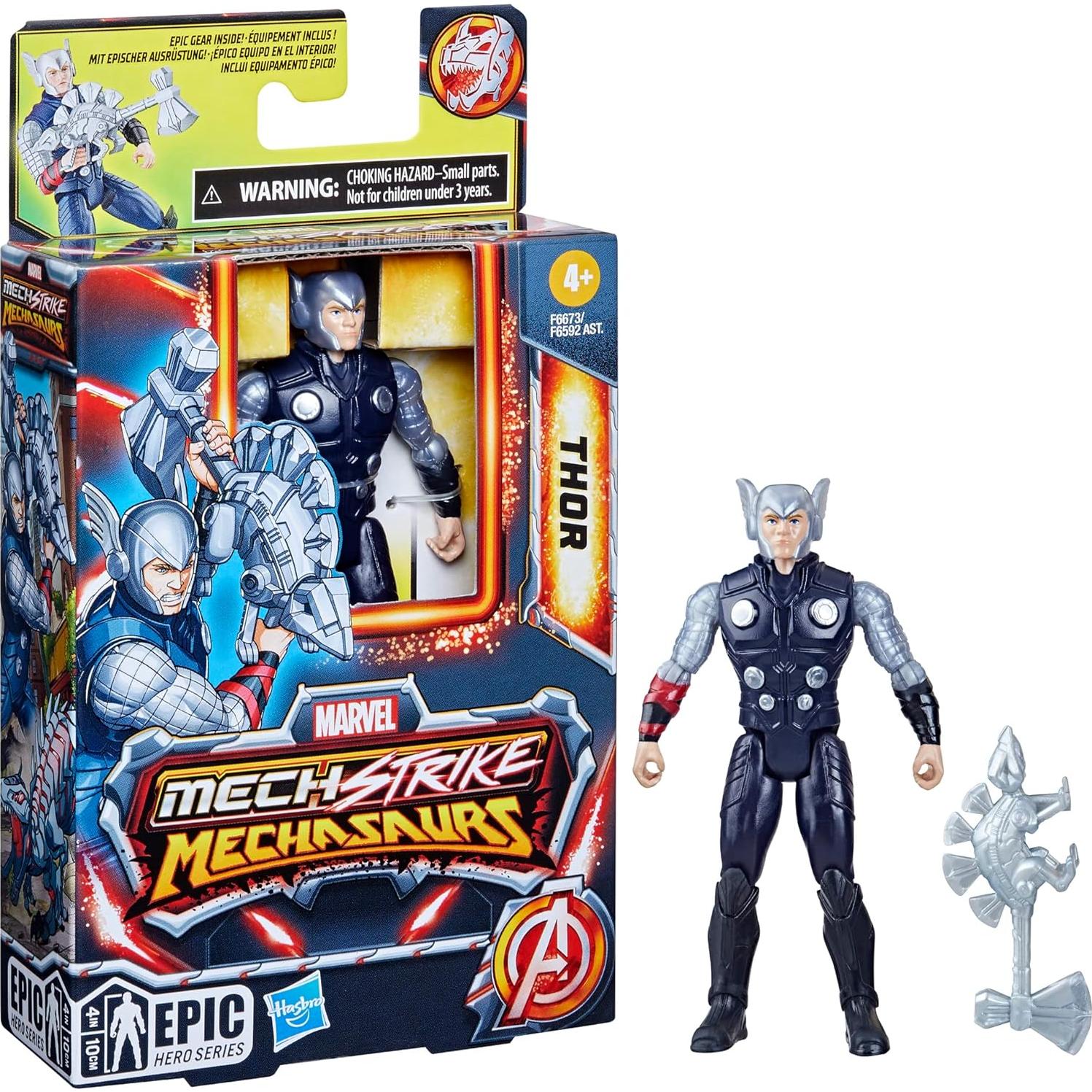 Figura de acción Thor Mech Strike Mechasaurs 10 cm con arma