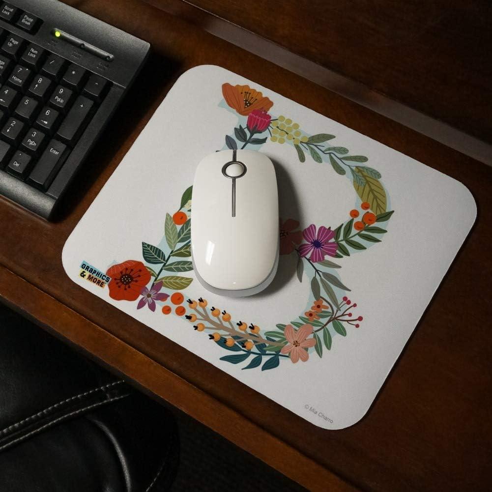 Alfombrilla de Ratón Monograma Floral B Graphics & More 23.6x19.8cm