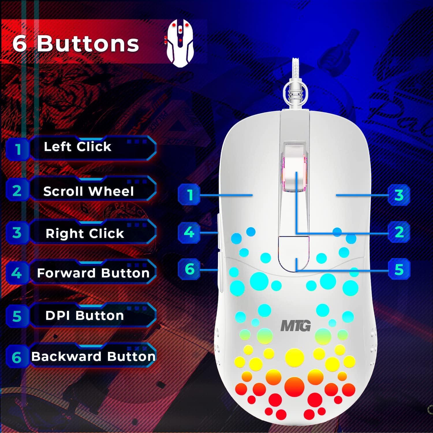 Kit de Juegos MTG 4 en 1: Teclado, Ratón, Auriculares y Alfombrilla RGB