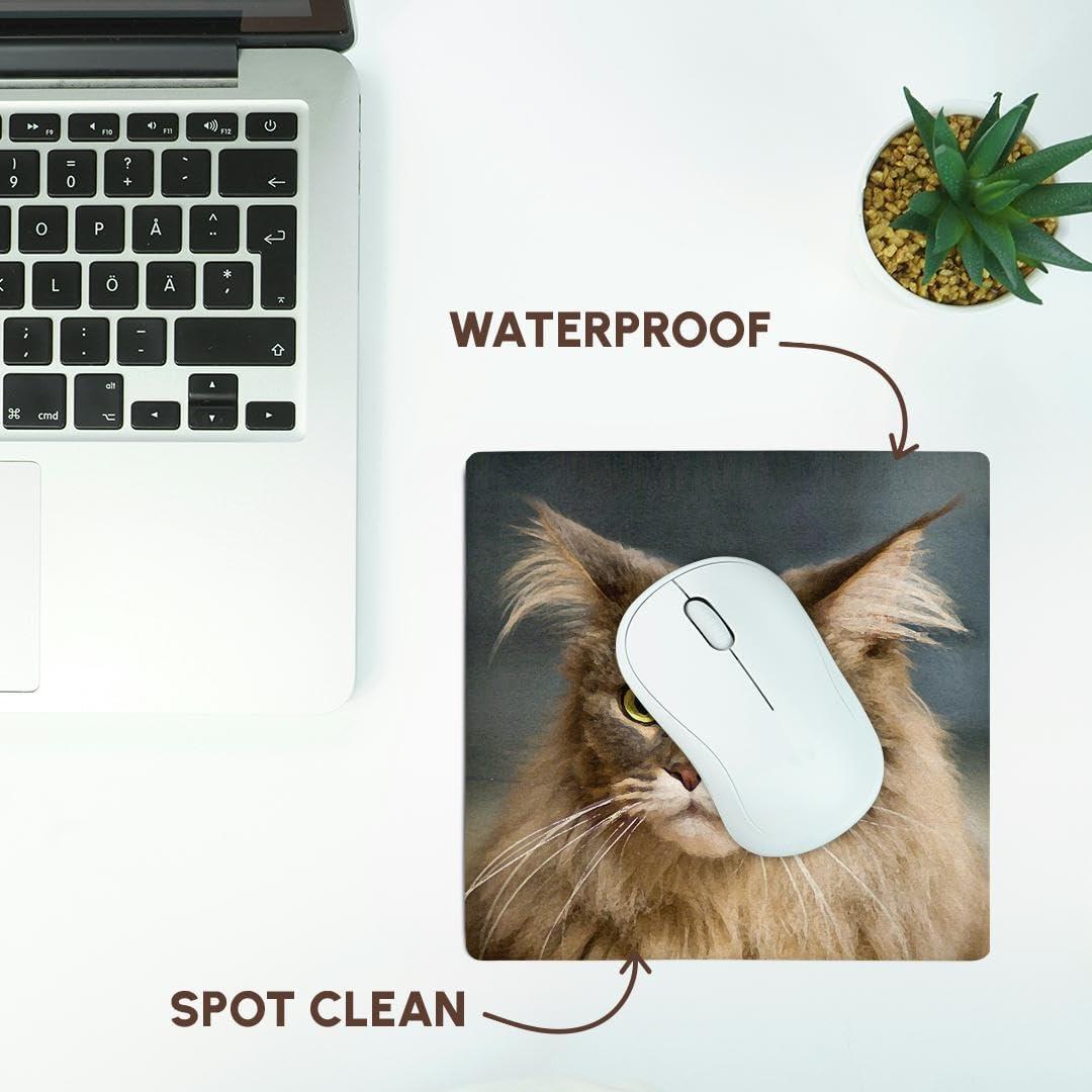 Alfombrilla para Mouse 3dRose Cuadrada 20.32cm Maine Coon