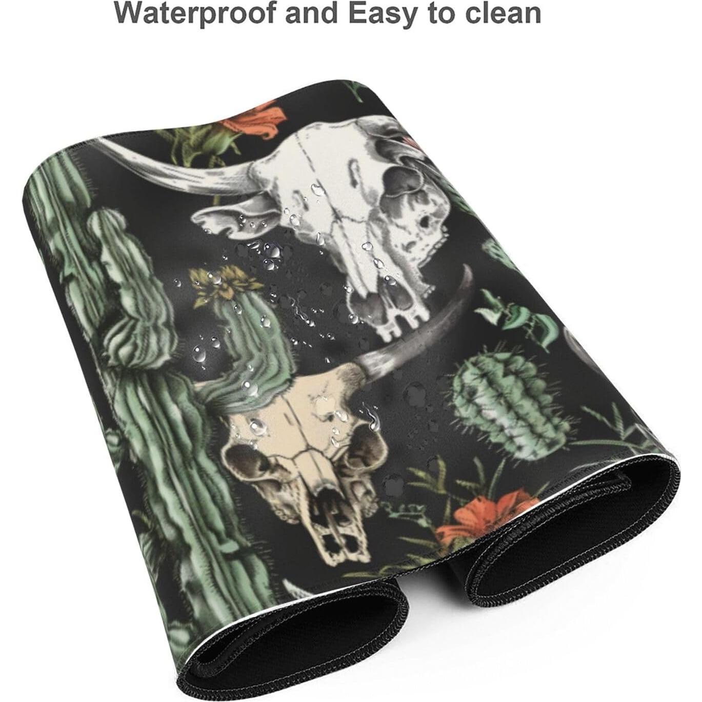 Alfombrilla de Ratón Grande Famame Cactus Cráneo de Toro 80x30 cm