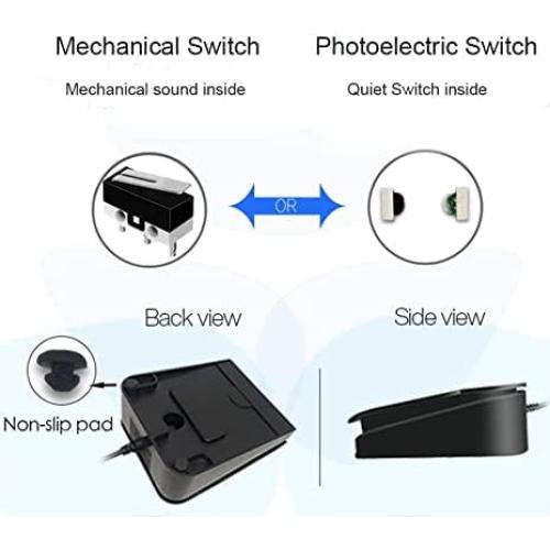 Pedal de pie USB óptico PCsensor para control de programas