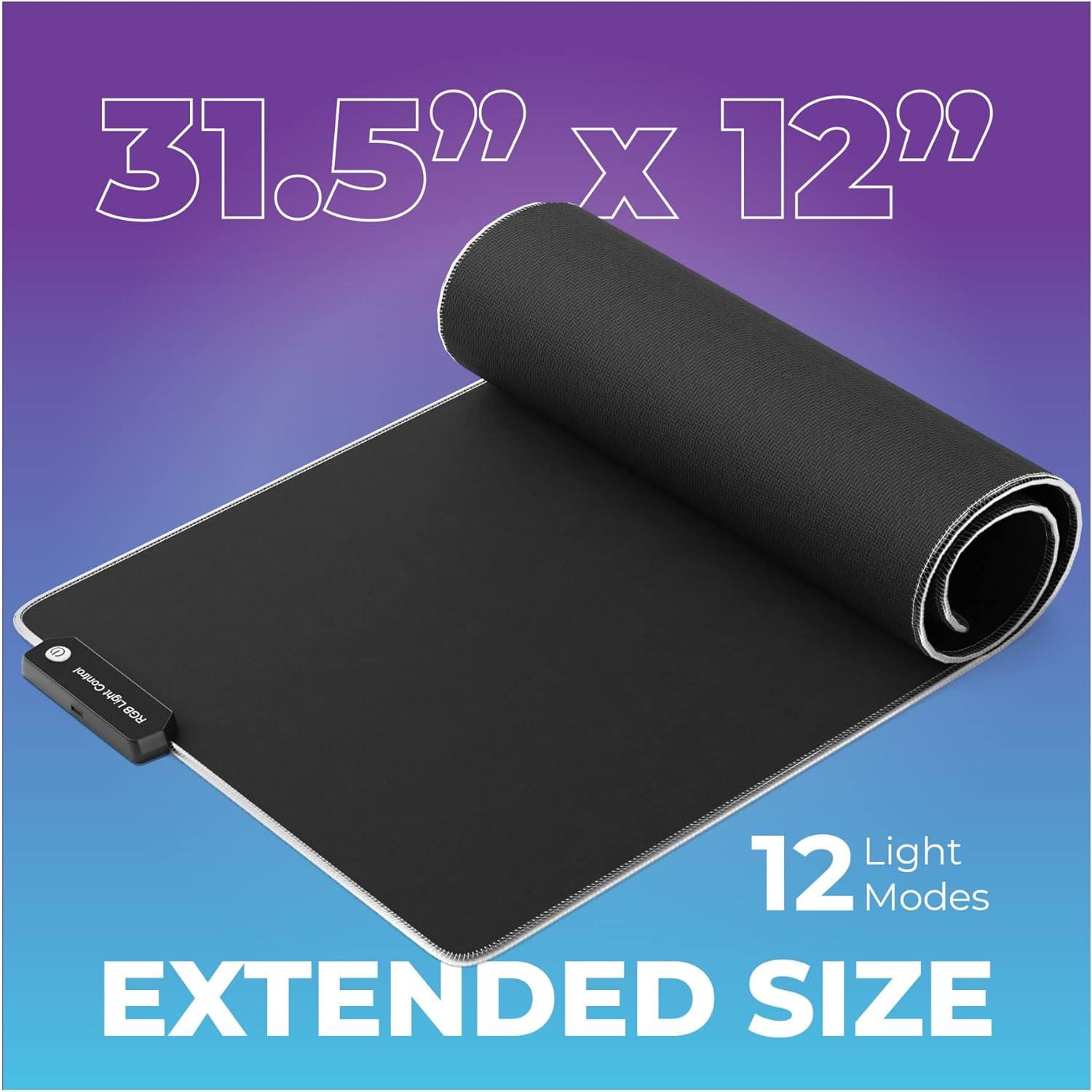 Alfombrilla de Ratón RGB Kratos Power 80x30.5cm Antideslizante