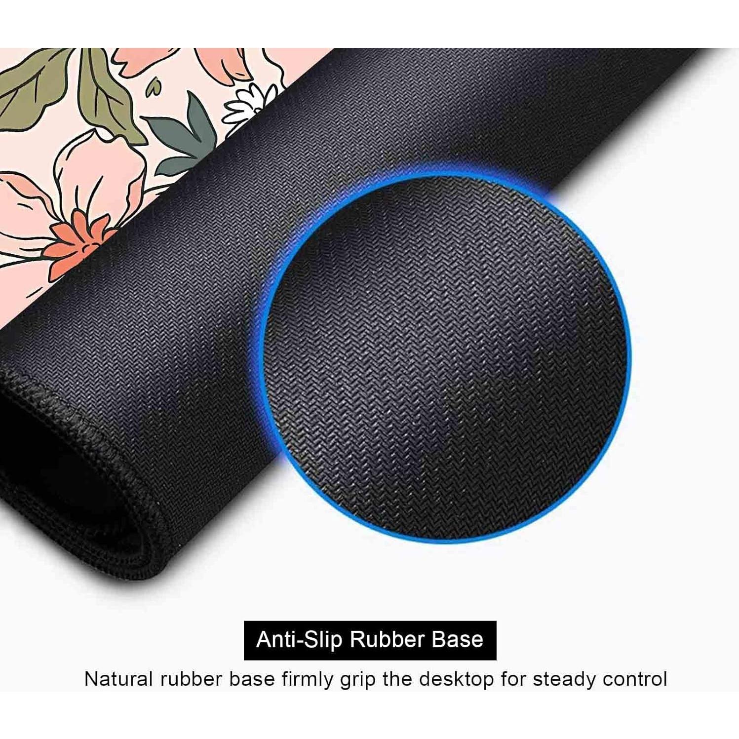 Alfombrilla de escritorio SXCKANG XL floral rosa azul 800x300mm