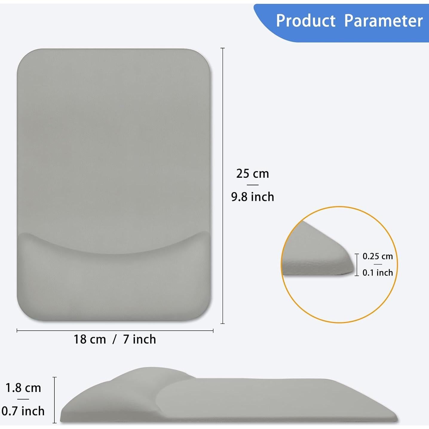 Alfombrilla de Ratón Ergonómica HOTTYAO con Soporte de Muñeca