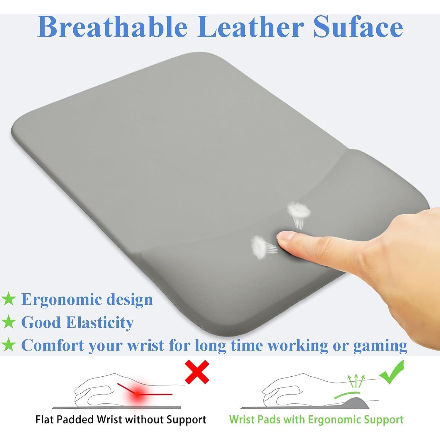 Alfombrilla de Ratón Ergonómica HOTTYAO con Soporte de Muñeca