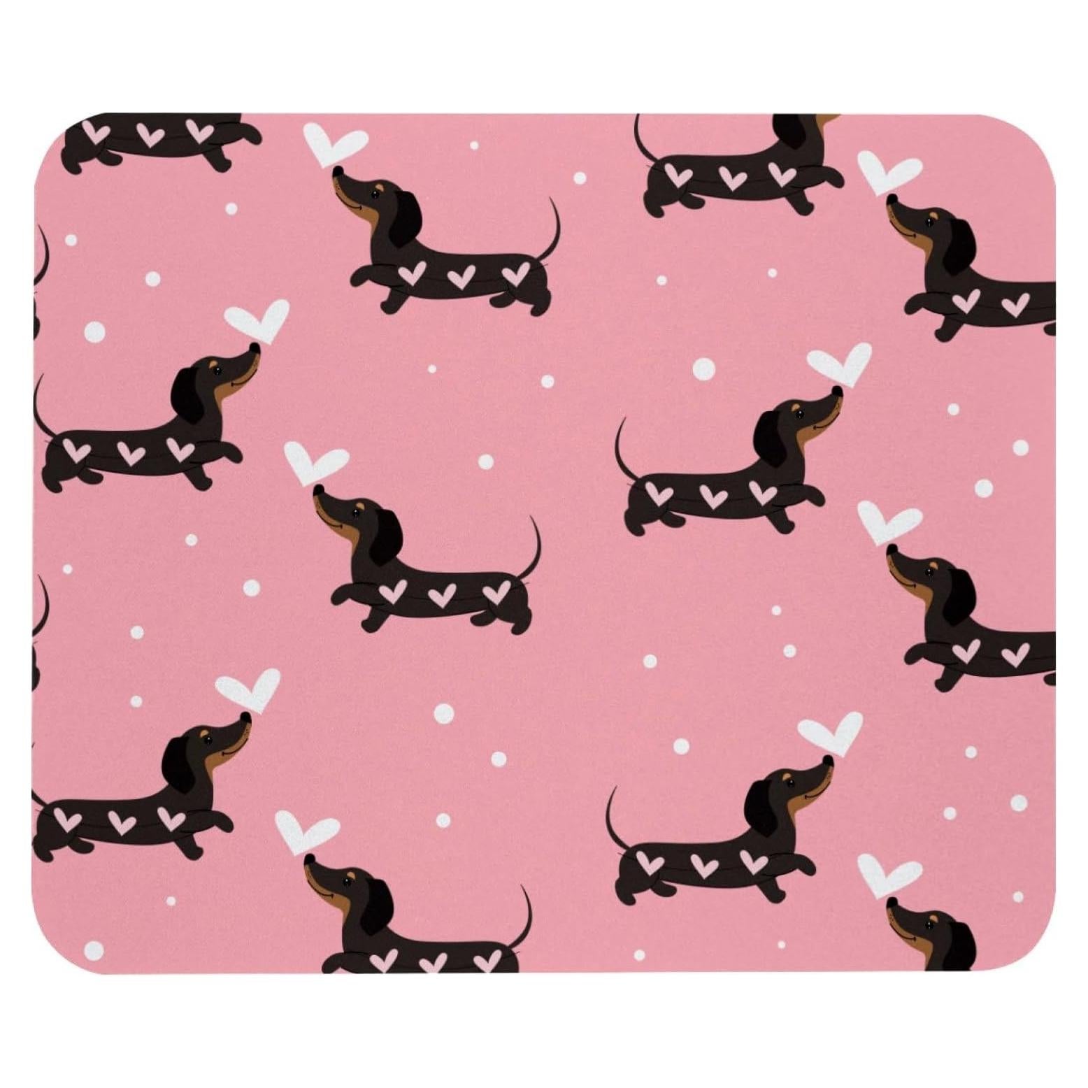 Alfombrilla de Ratón CDGIRUOWUNV Diseño Perros Dachshund 21x25cm