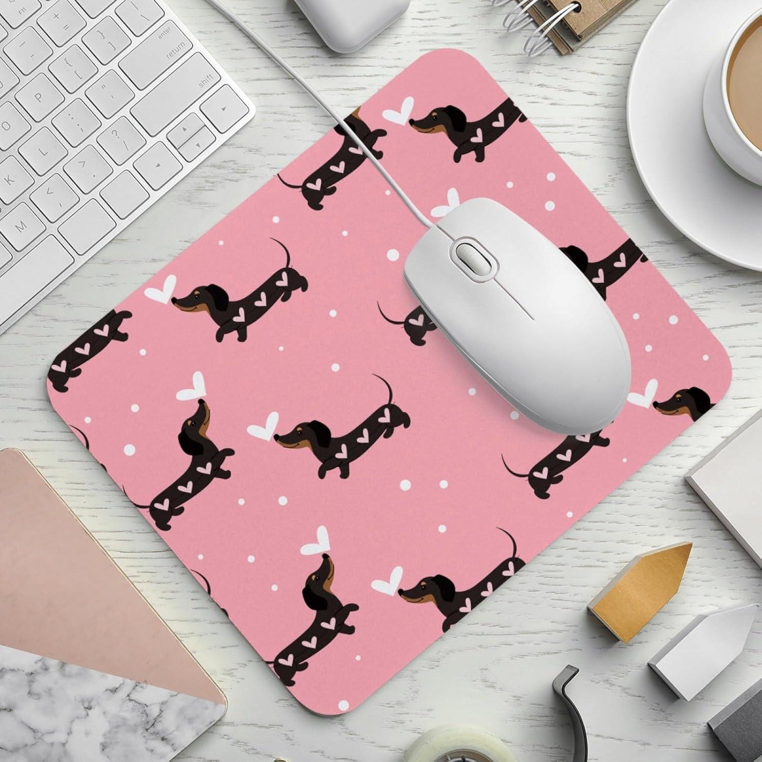Alfombrilla de Ratón CDGIRUOWUNV Diseño Perros Dachshund 21x25cm