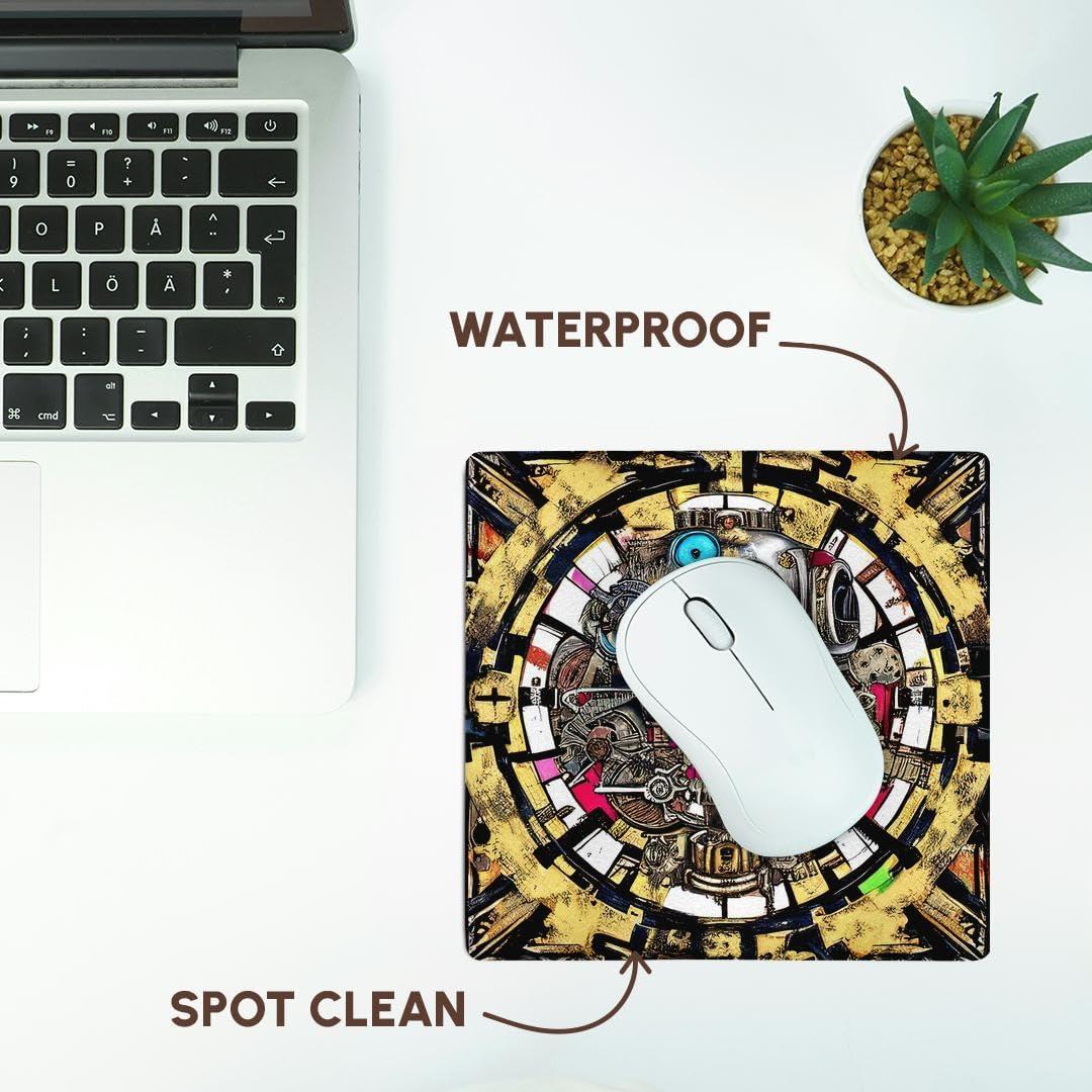 Alfombrilla para Ratón 3dRose Cráneo y Engranaje 20.32x20.32cm