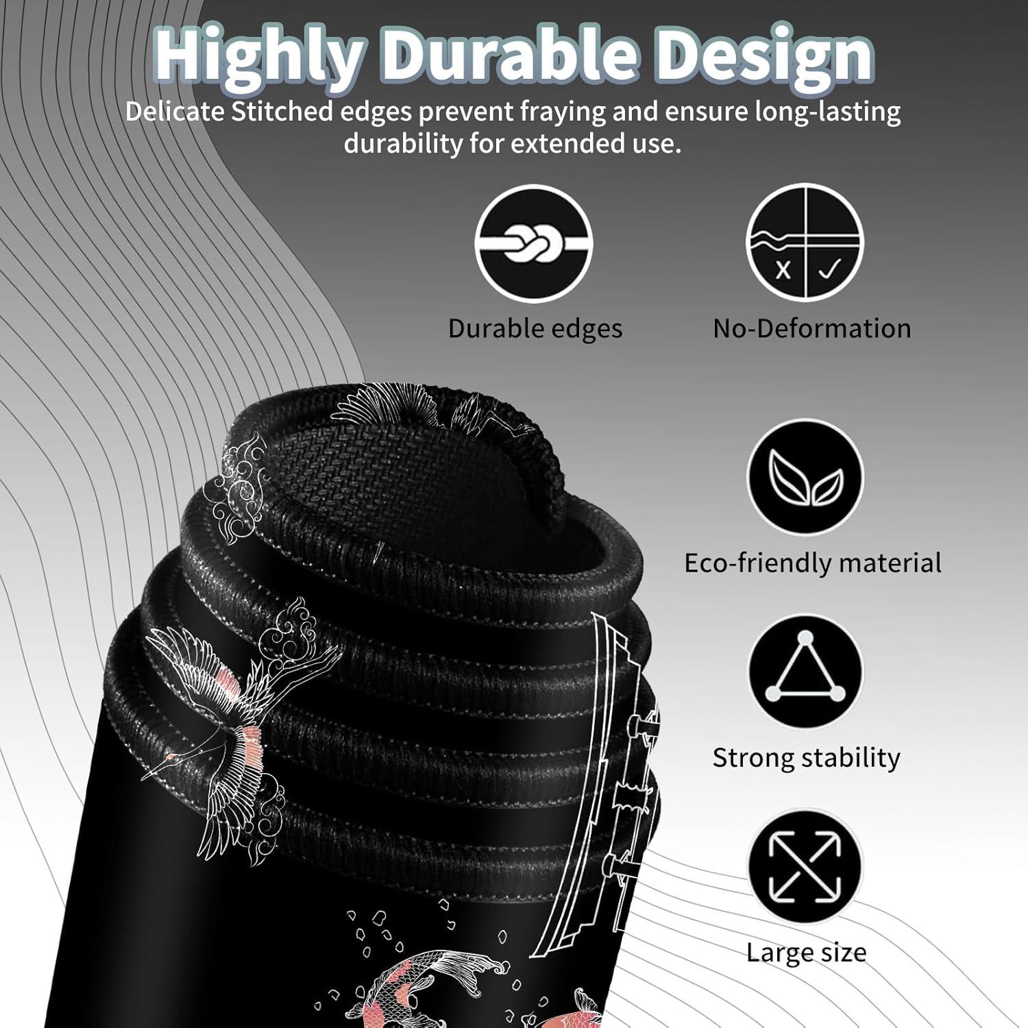 Alfombrilla de Ratón Grande EDGFRTOIO 800x400mm Ola del Mar