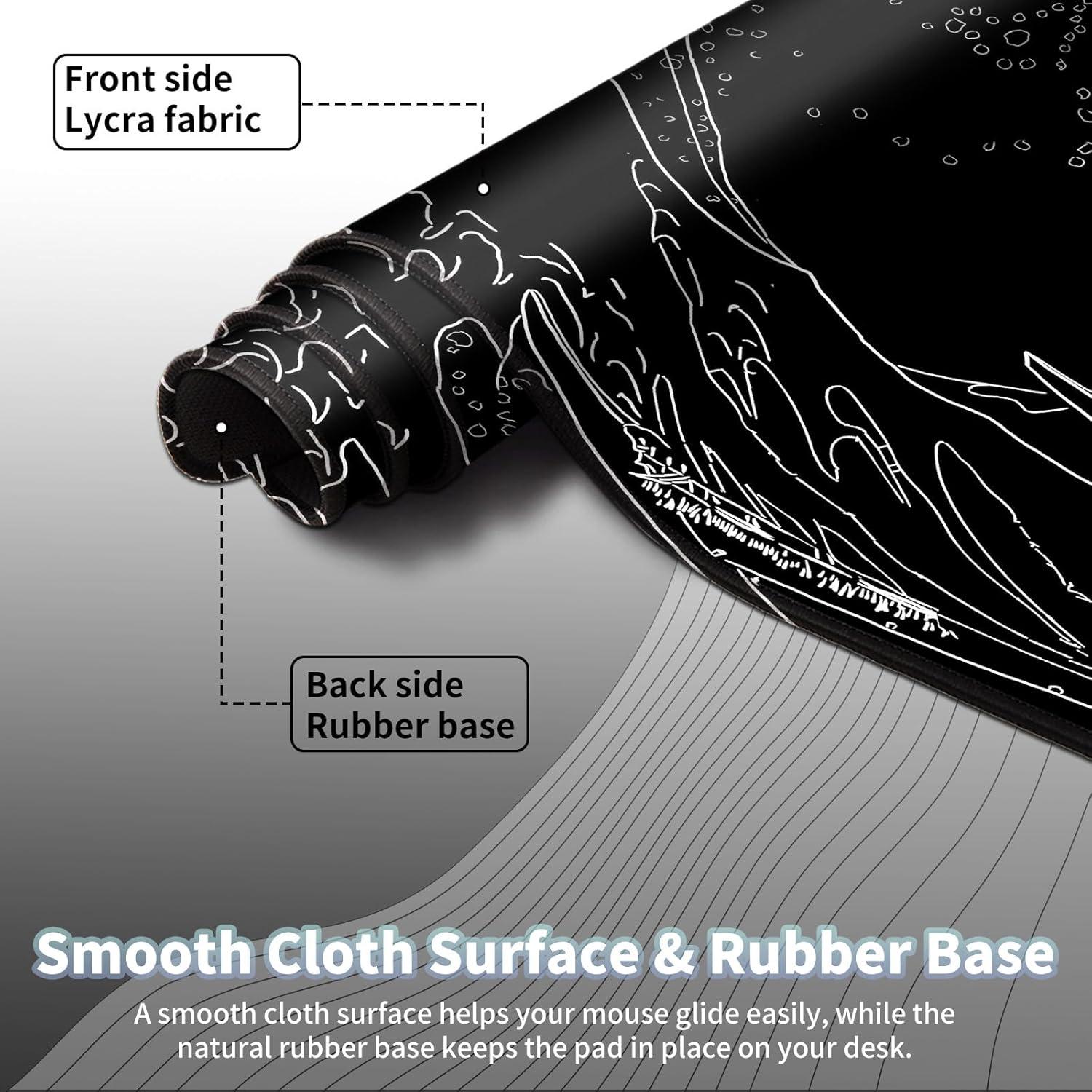 Alfombrilla de Ratón Grande EDGFRTOIO 800x400mm Ola del Mar