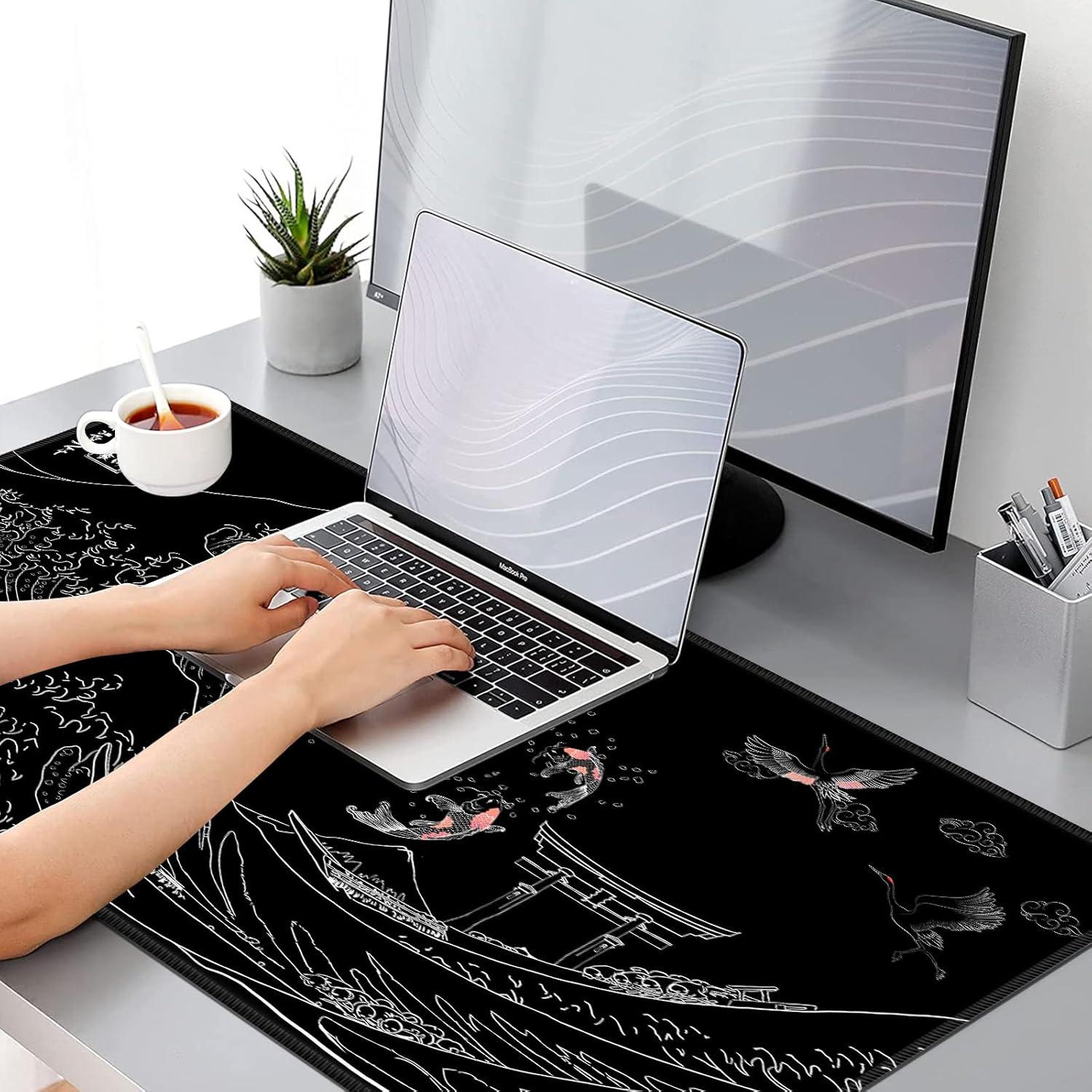 Alfombrilla de Ratón Grande EDGFRTOIO 800x400mm Ola del Mar