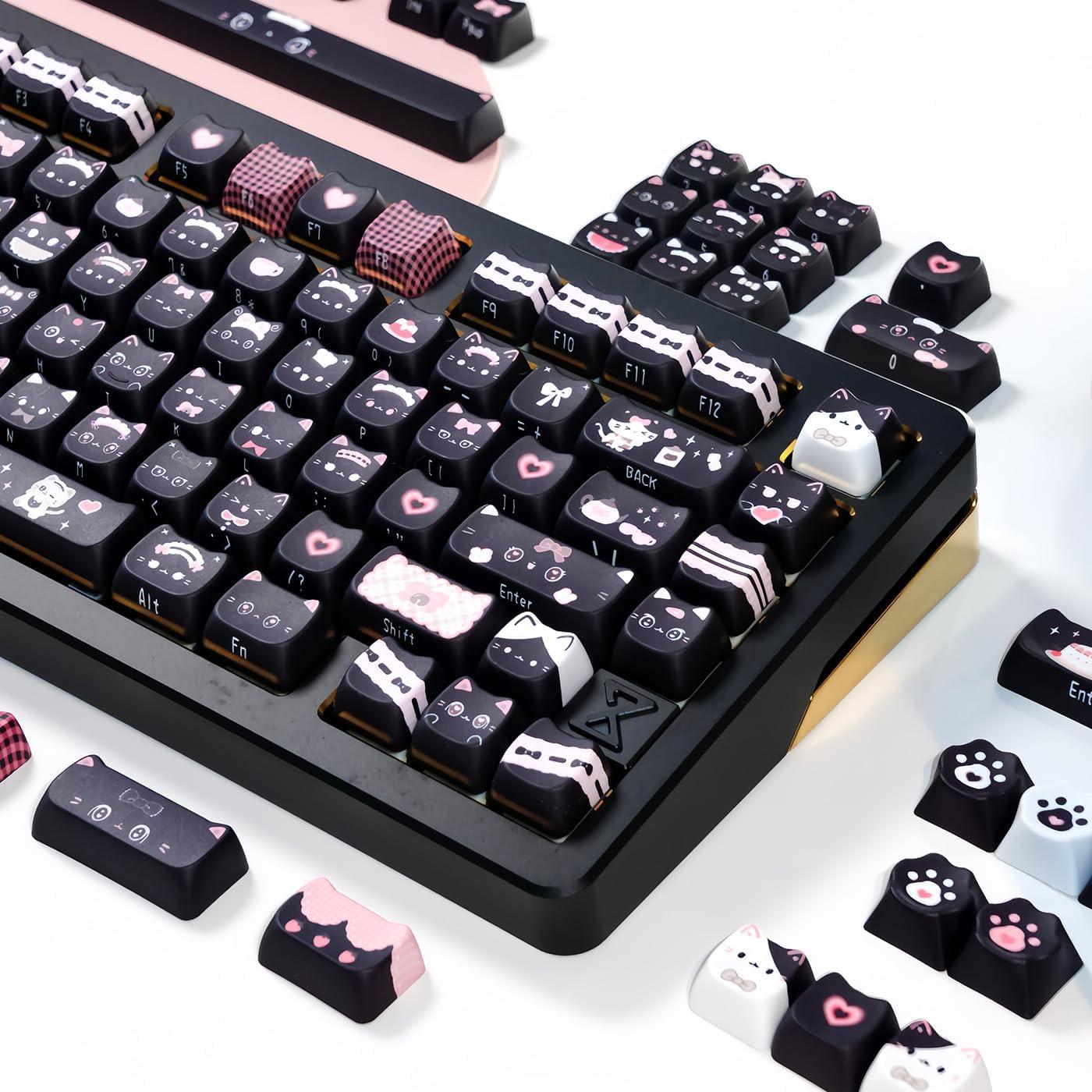 Teclas Personalizadas Gato Sirvienta PBT 142 Teclas para Teclado Mecánico