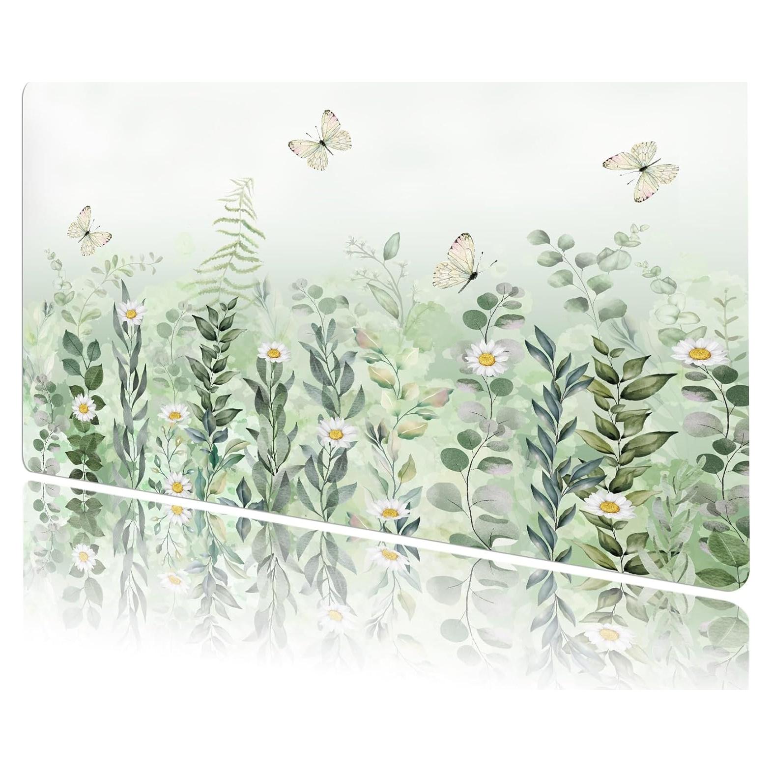 Alfombrilla de Escritorio XL LB Verde 80 x 40 cm Antideslizante