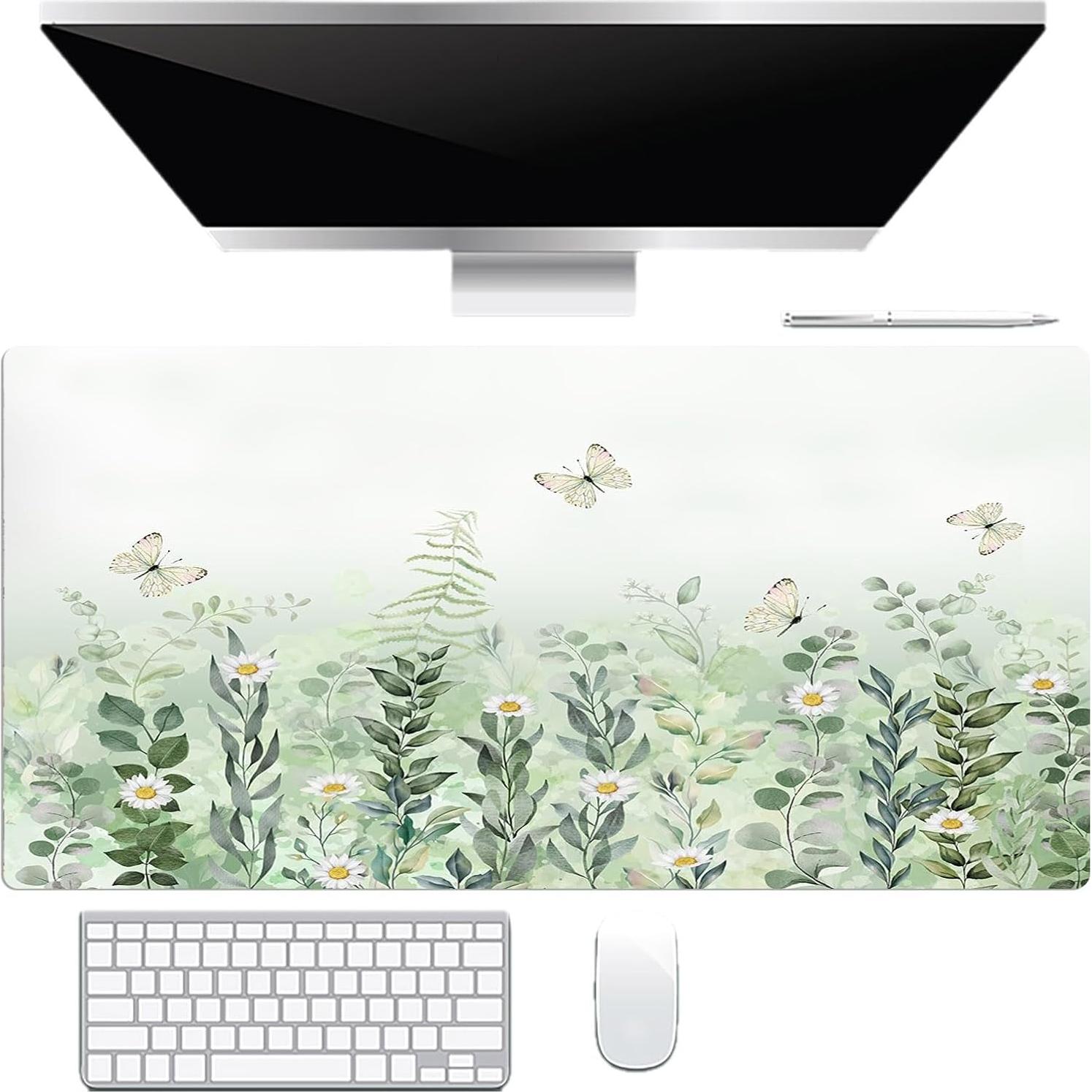 Alfombrilla de Escritorio XL LB Verde 80 x 40 cm Antideslizante