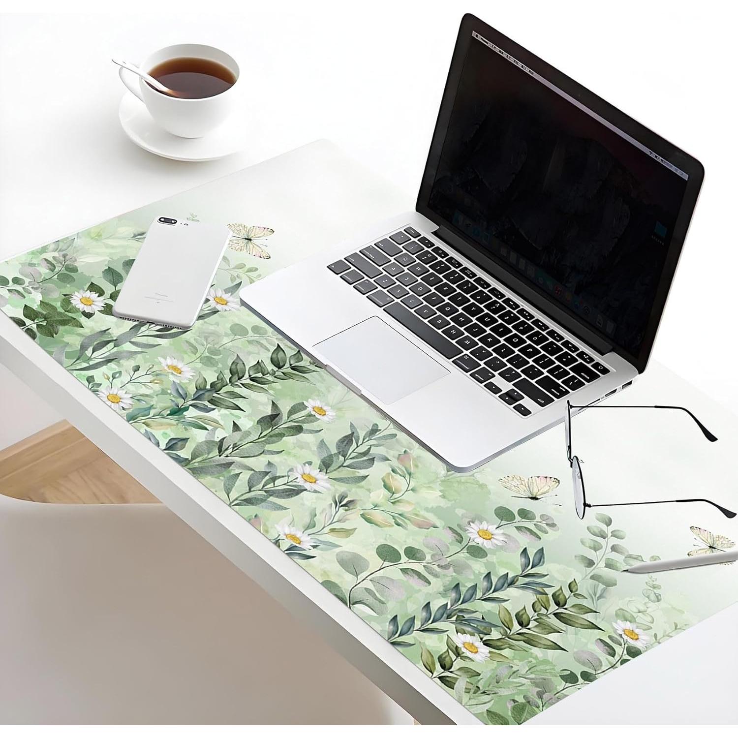 Alfombrilla de Escritorio XL LB Verde 80 x 40 cm Antideslizante