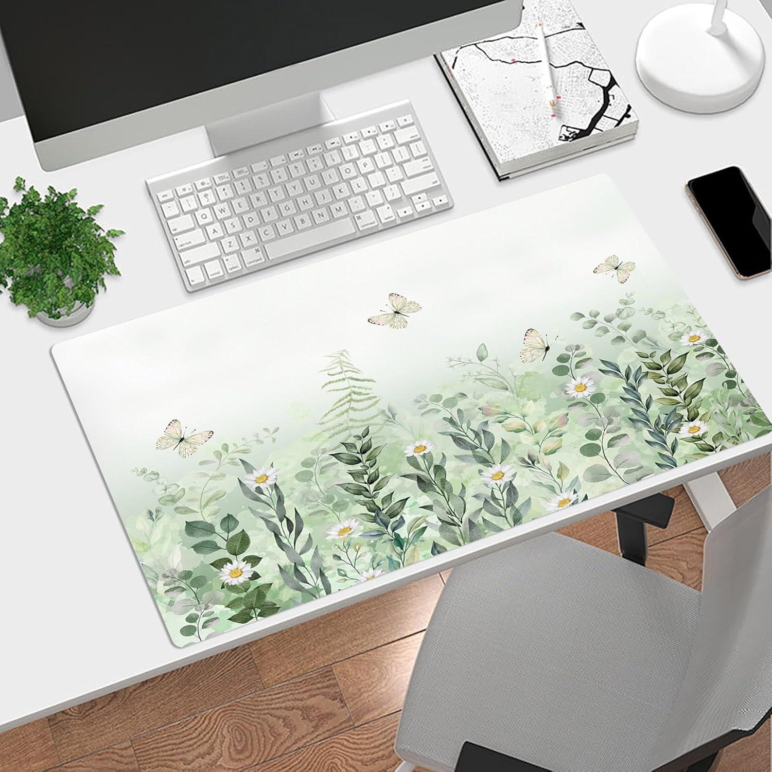 Alfombrilla de Escritorio XL LB Verde 80 x 40 cm Antideslizante