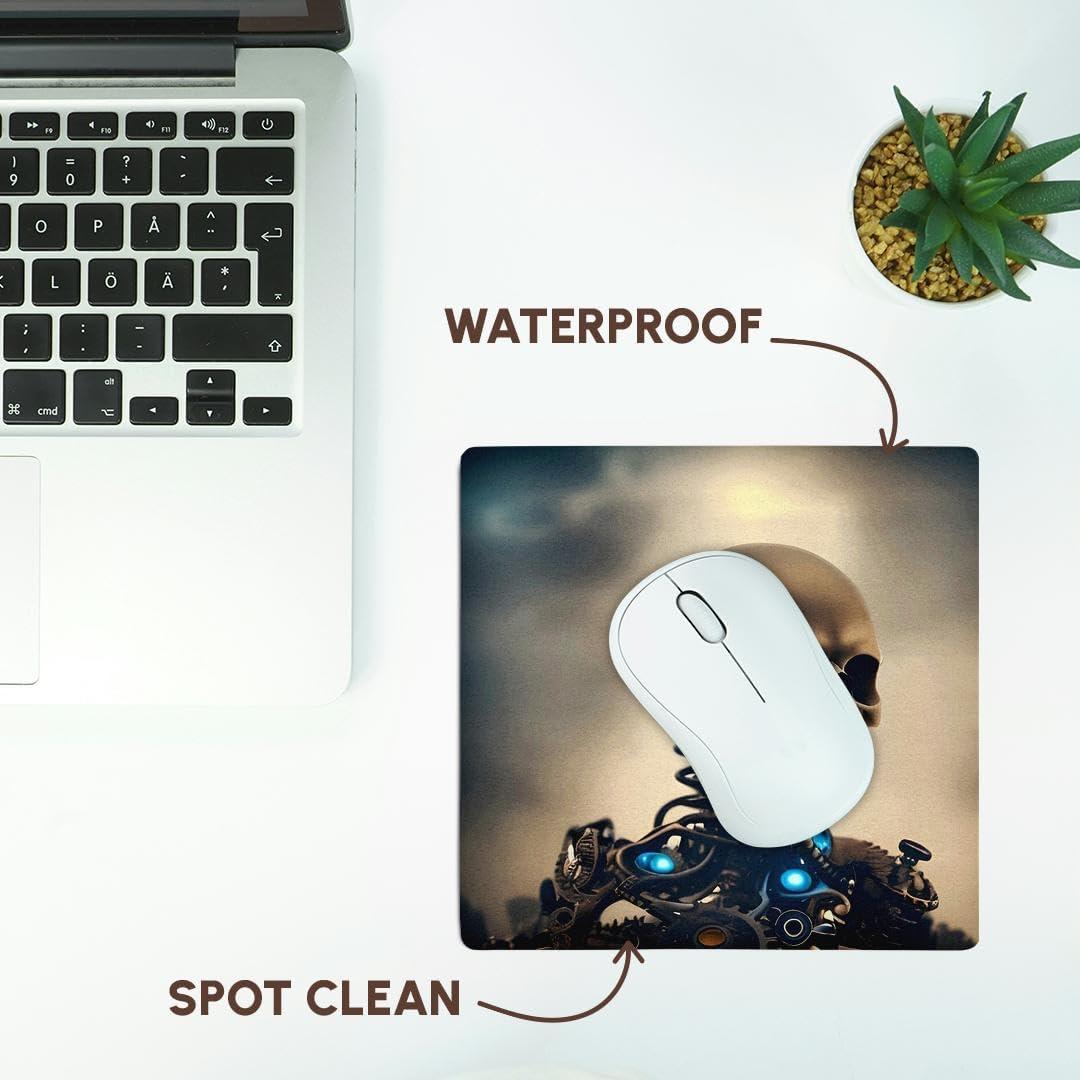 Alfombrilla para Ratón 3dRose Cráneo Ciberpunk 20.32x20.32cm