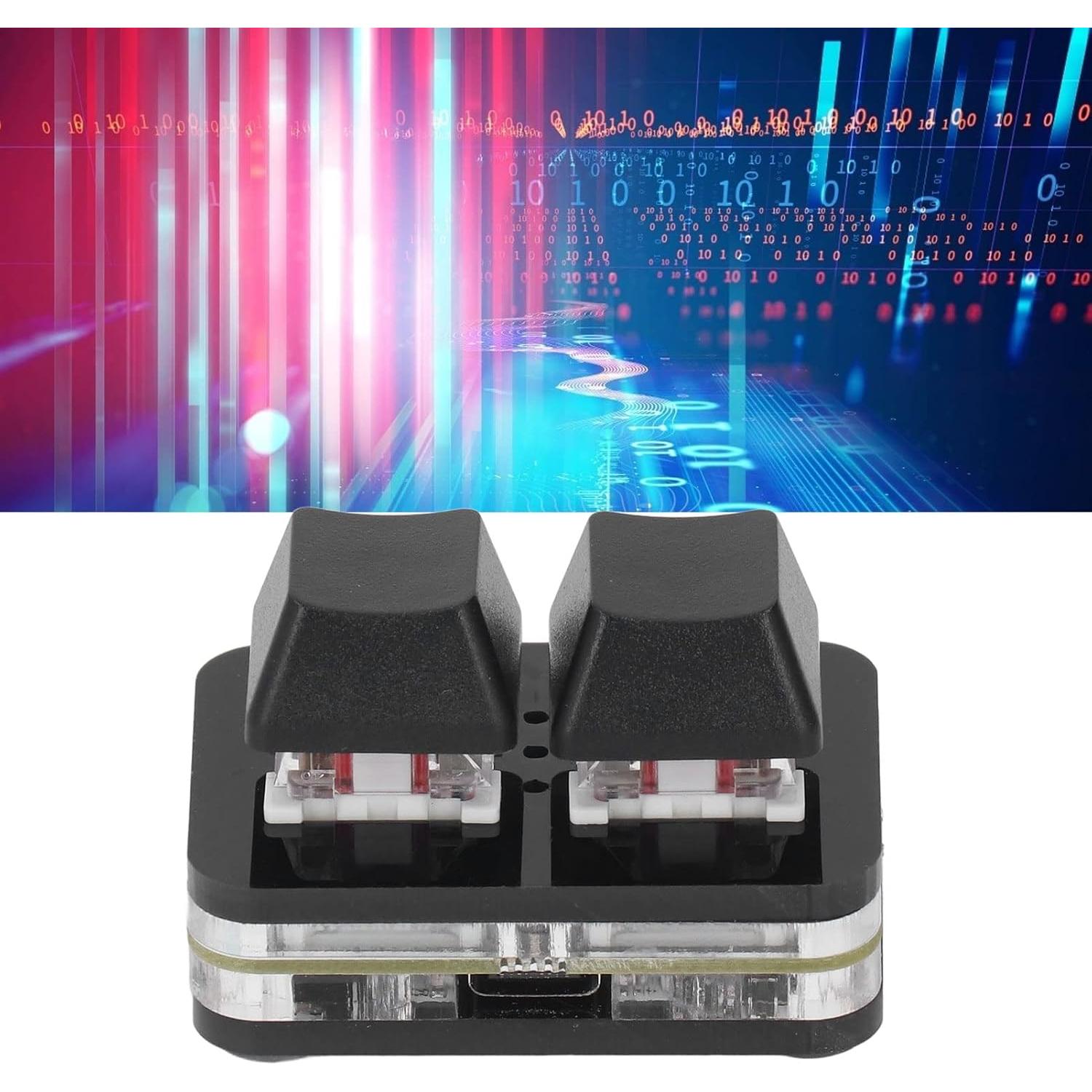 Teclado mecánico USB 2 teclas Hyuduo para juegos PC Negro