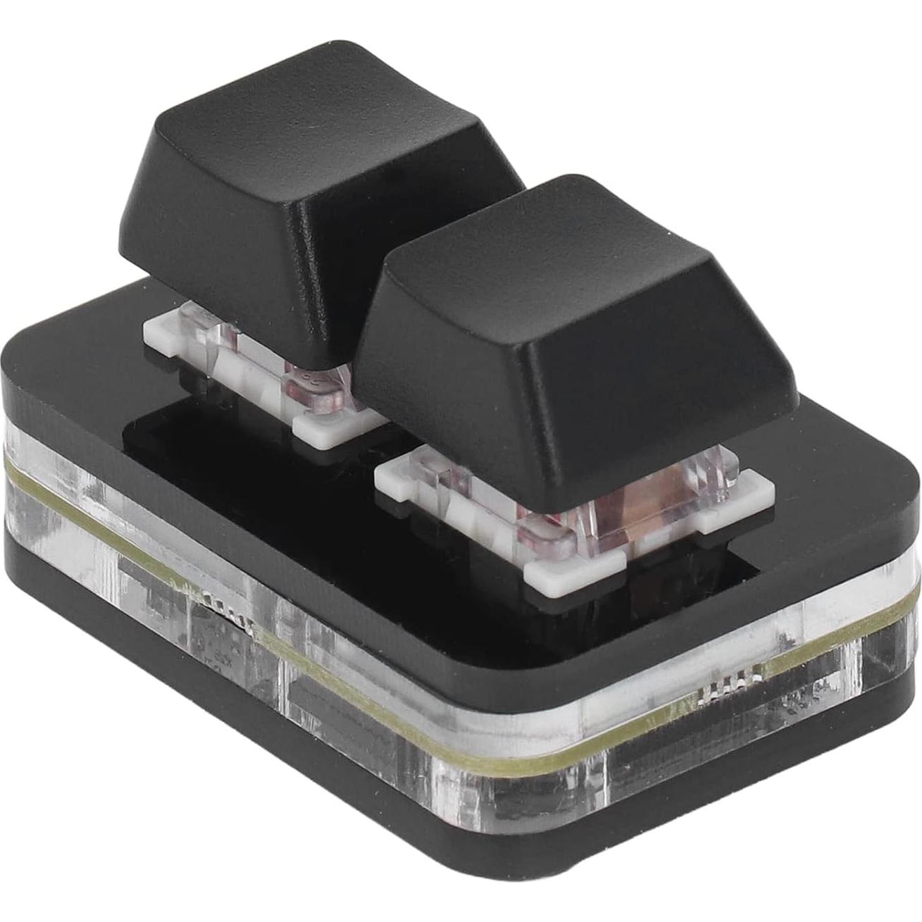 Teclado mecánico USB 2 teclas Hyuduo para juegos PC Negro