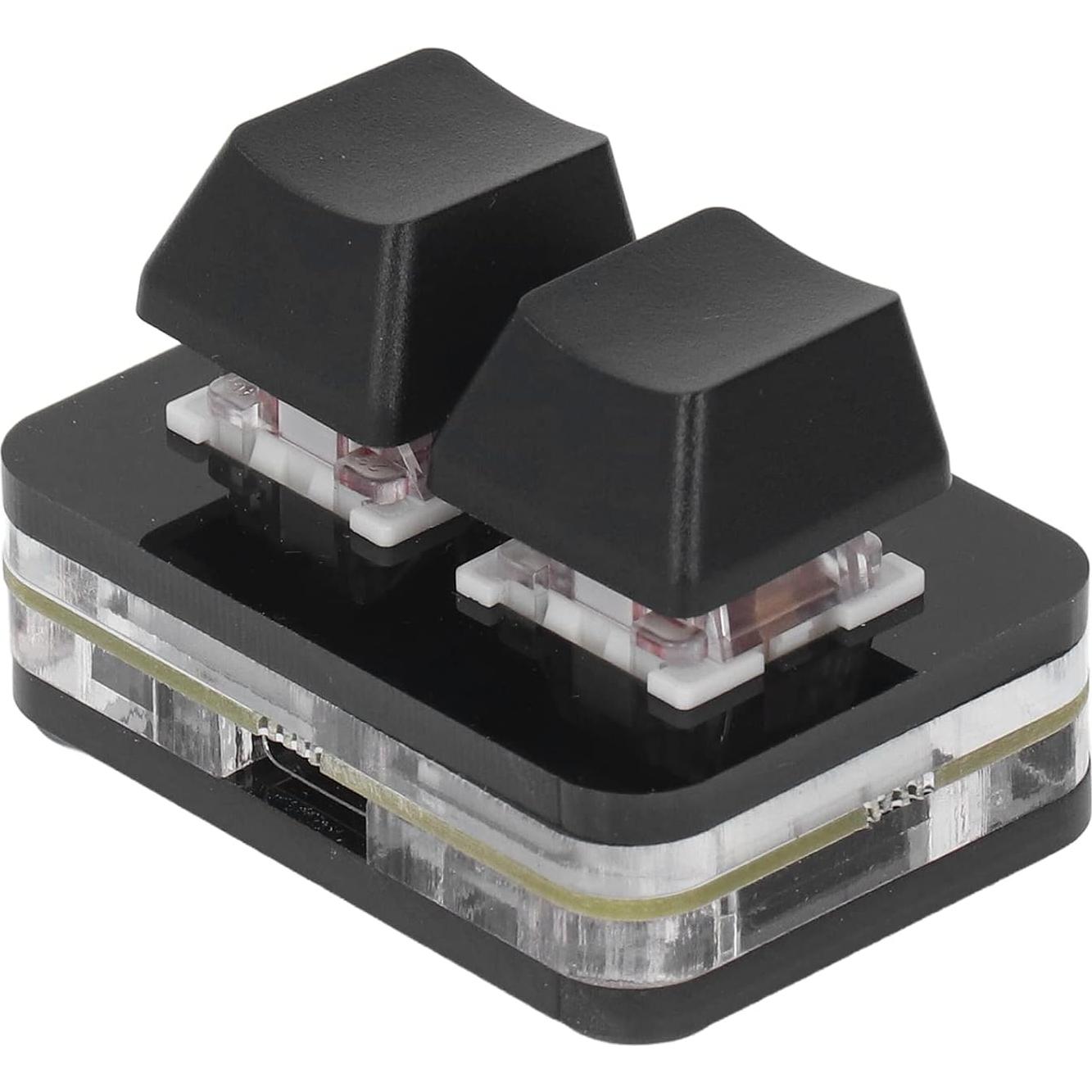 Teclado mecánico USB 2 teclas Hyuduo para juegos PC Negro