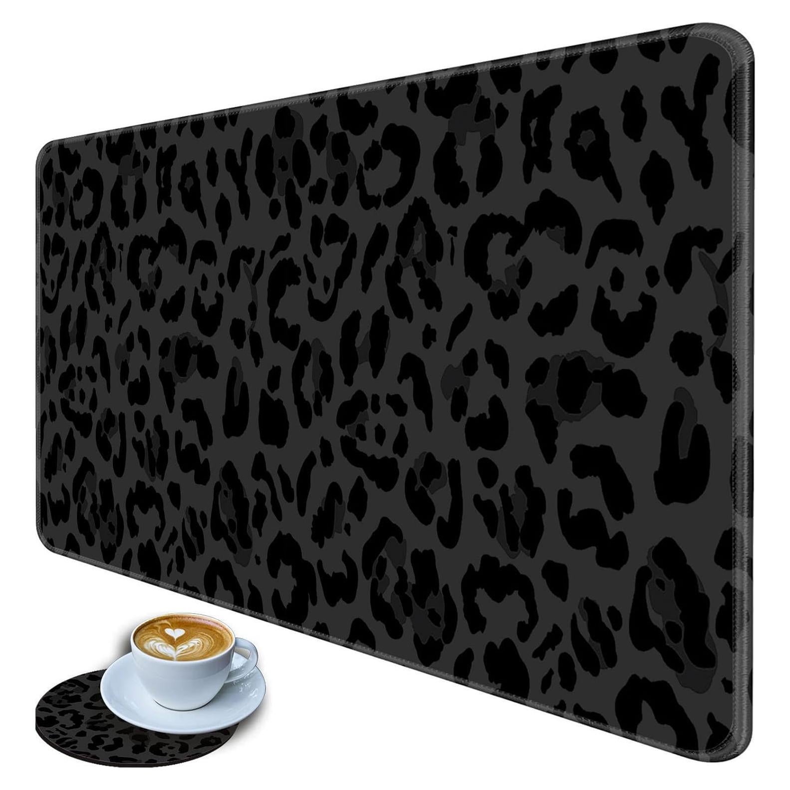 Alfombrilla de Ratón Bxgolkgd XL Estampado Leopardo 80x30cm