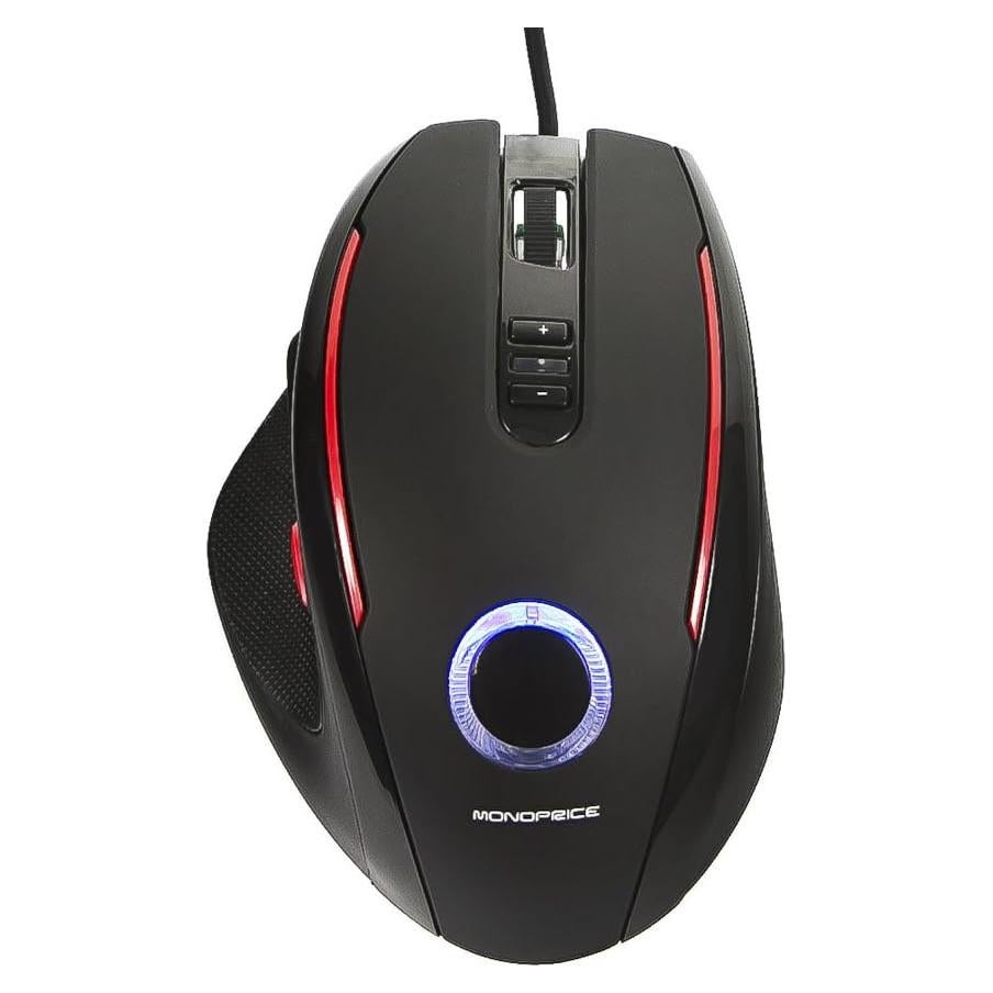 Ratón Óptico Láser para Juegos Monoprice 5 Botones 3400 dpi