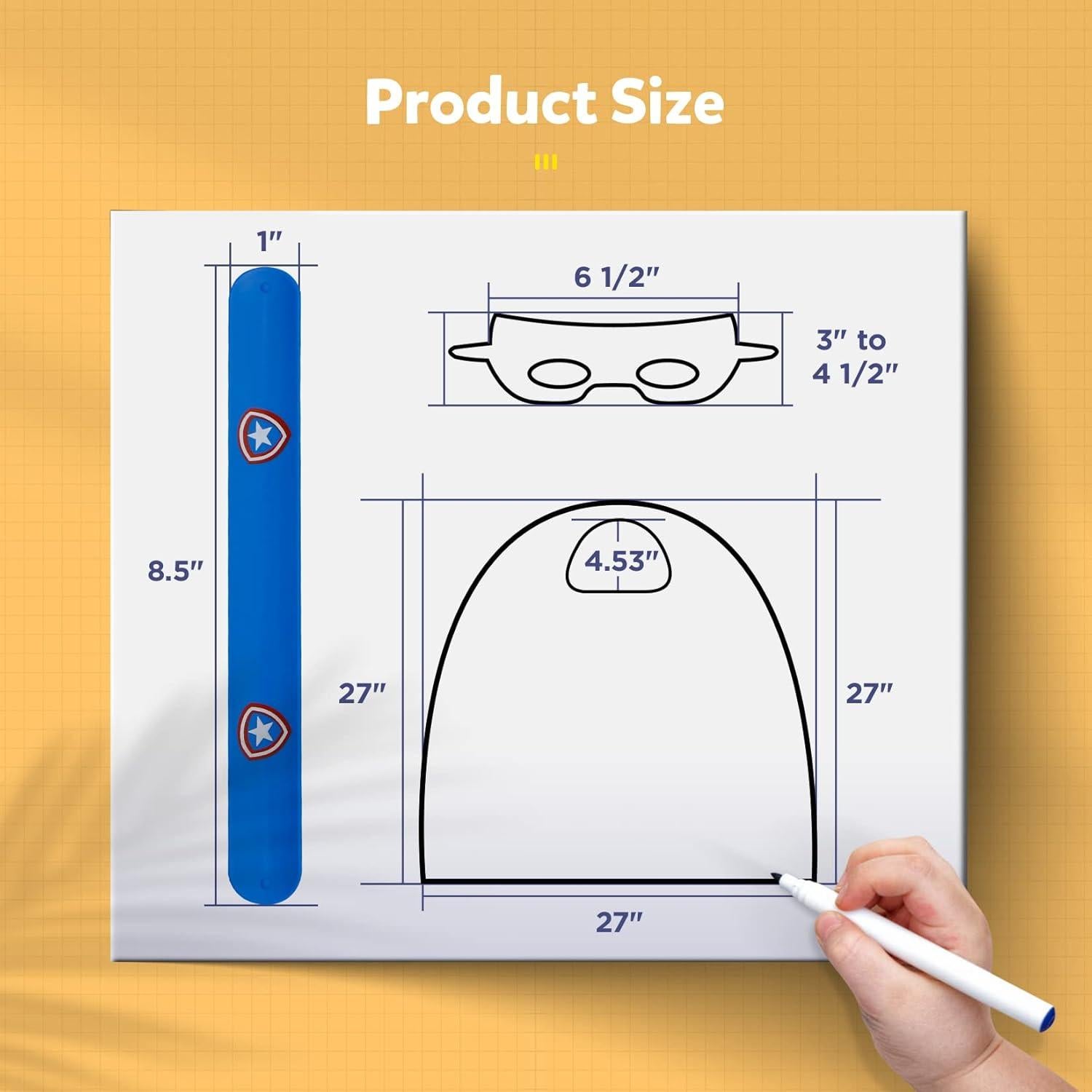 Conjunto de 8 capas de superhéroe para niños 69.85 cm
