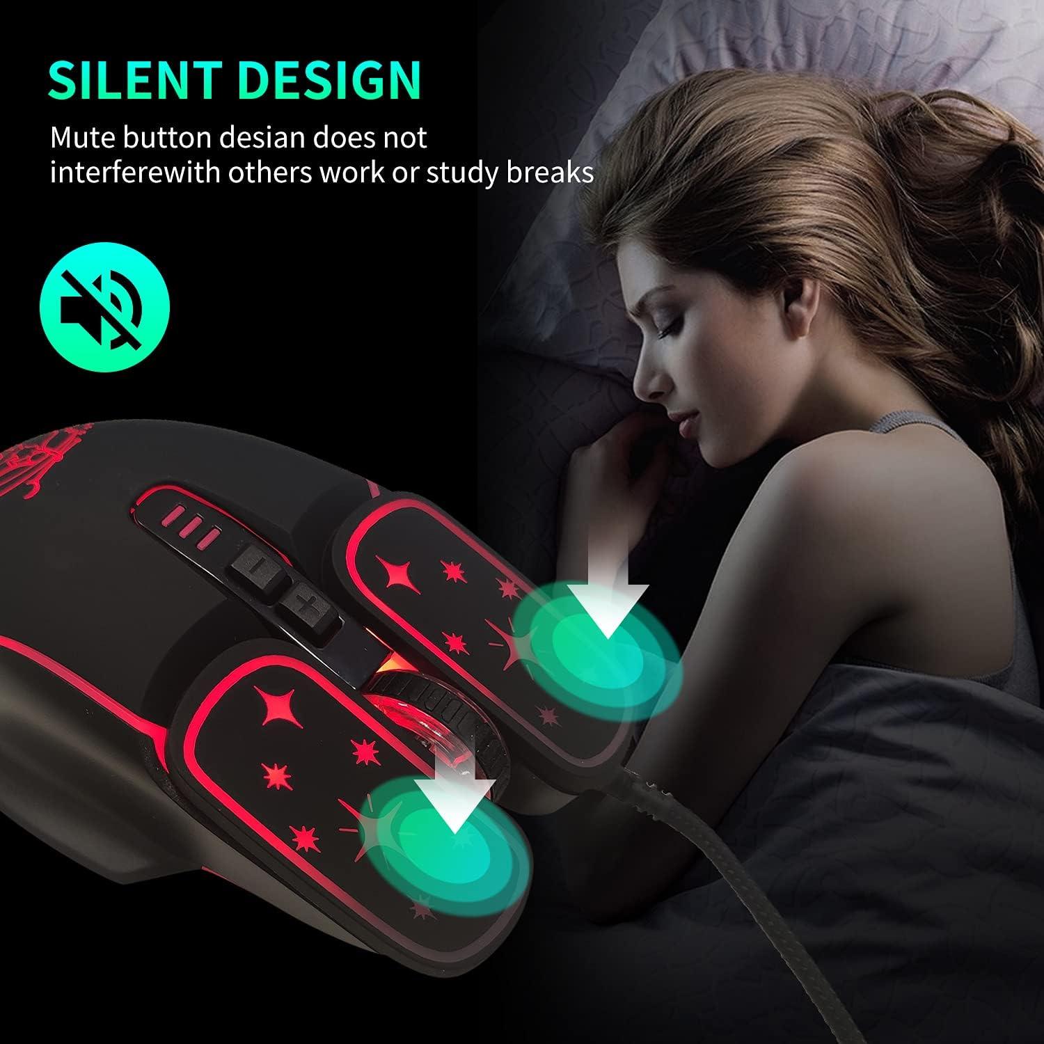 Ratón óptico ergonómico Greshare GS-601 USB 7200 DPI negro