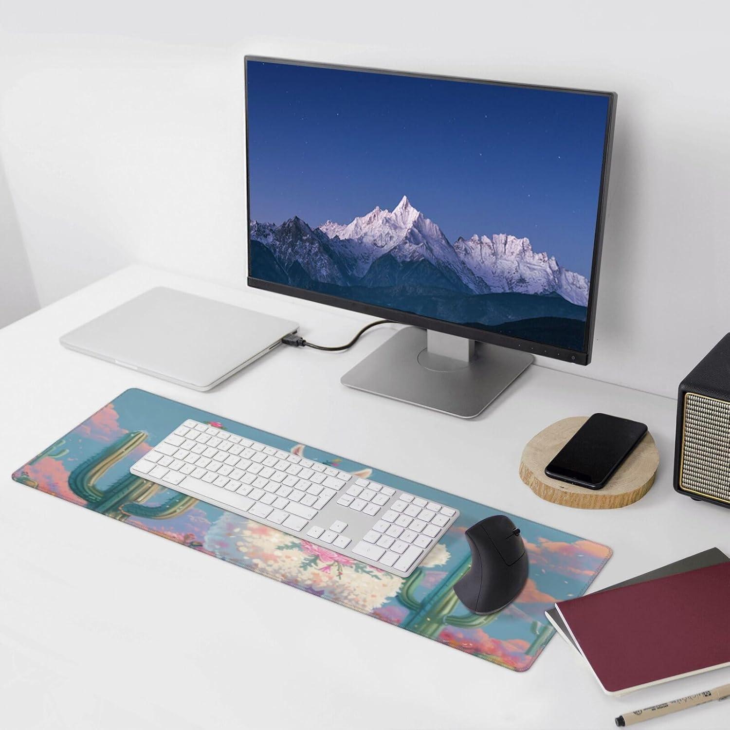 Alfombrilla de Ratón Famame 80x30 cm Antideslizante Bordes Cosidos