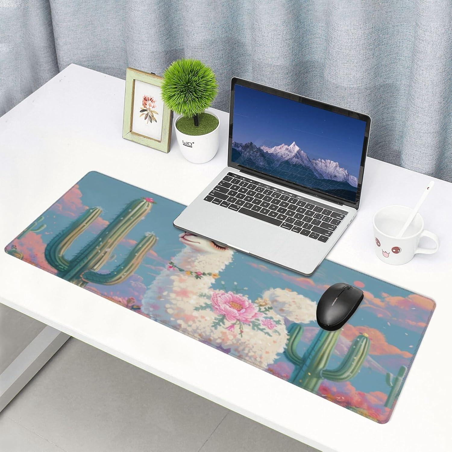 Alfombrilla de Ratón Famame 80x30 cm Antideslizante Bordes Cosidos