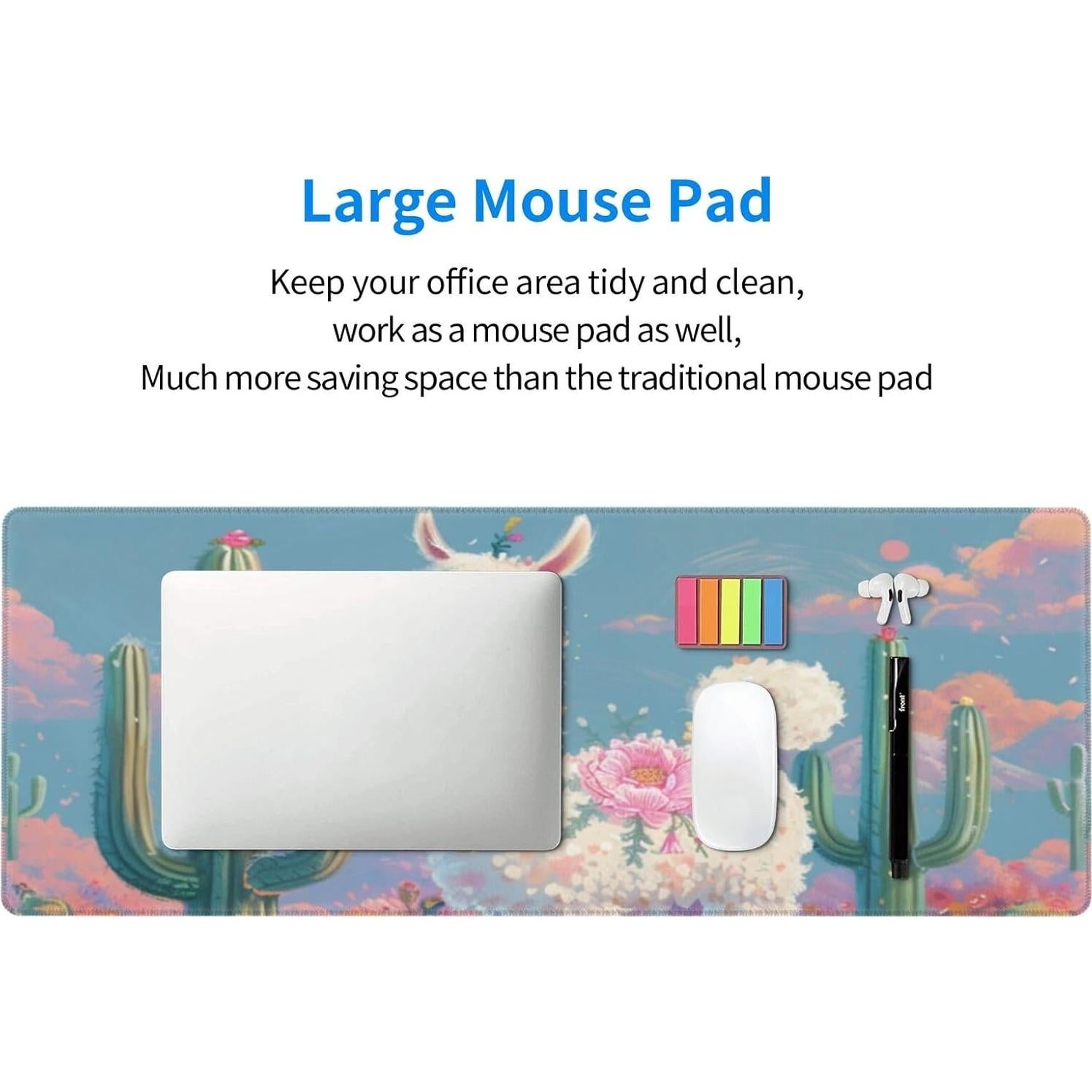 Alfombrilla de Ratón Famame 80x30 cm Antideslizante Bordes Cosidos