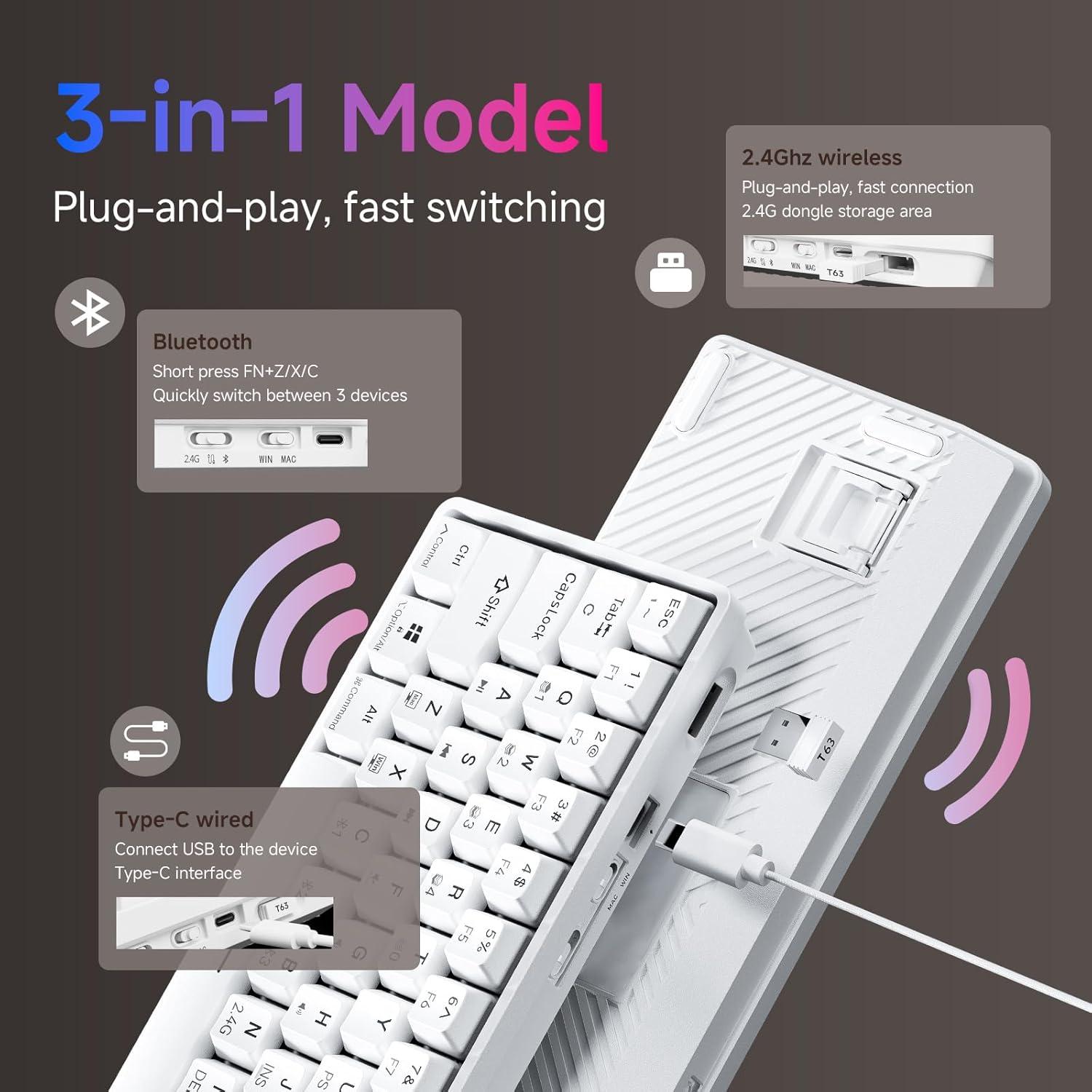 Kit Gaming TMKB M1SE: Ratón Ultraligero y Teclado Mecánico 60%