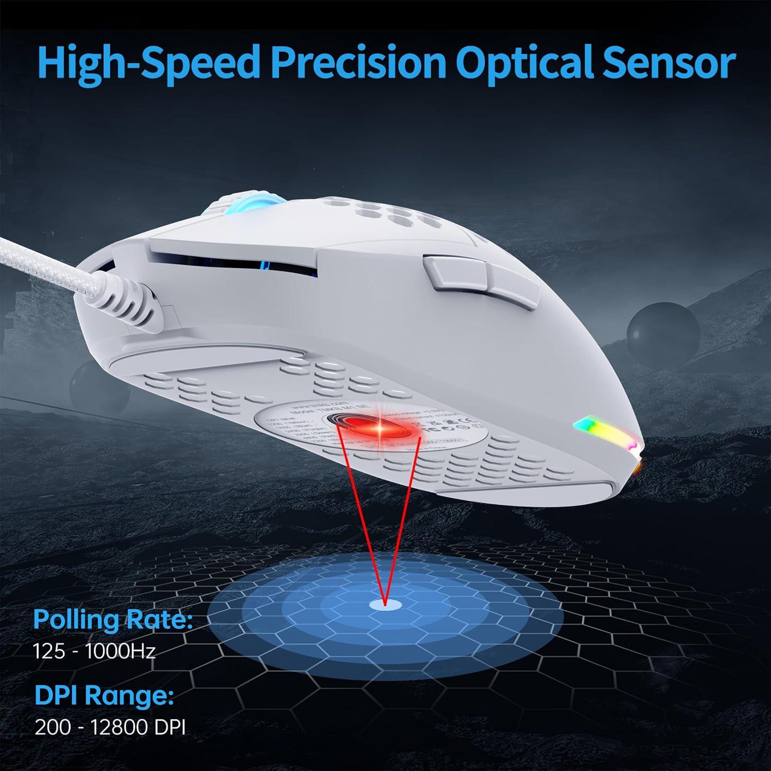 Kit Gaming TMKB M1SE: Ratón Ultraligero y Teclado Mecánico 60%