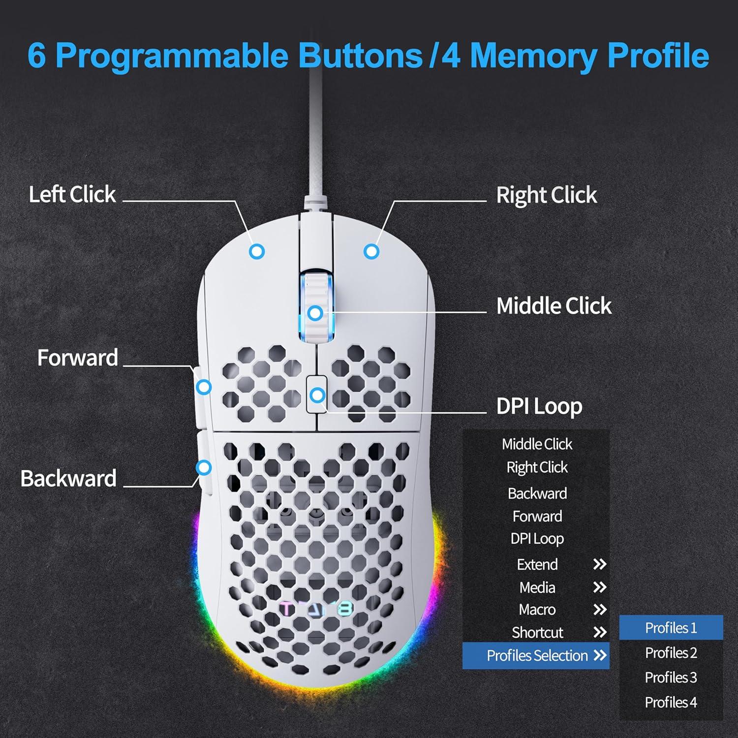 Kit Gaming TMKB M1SE: Ratón Ultraligero y Teclado Mecánico 60%