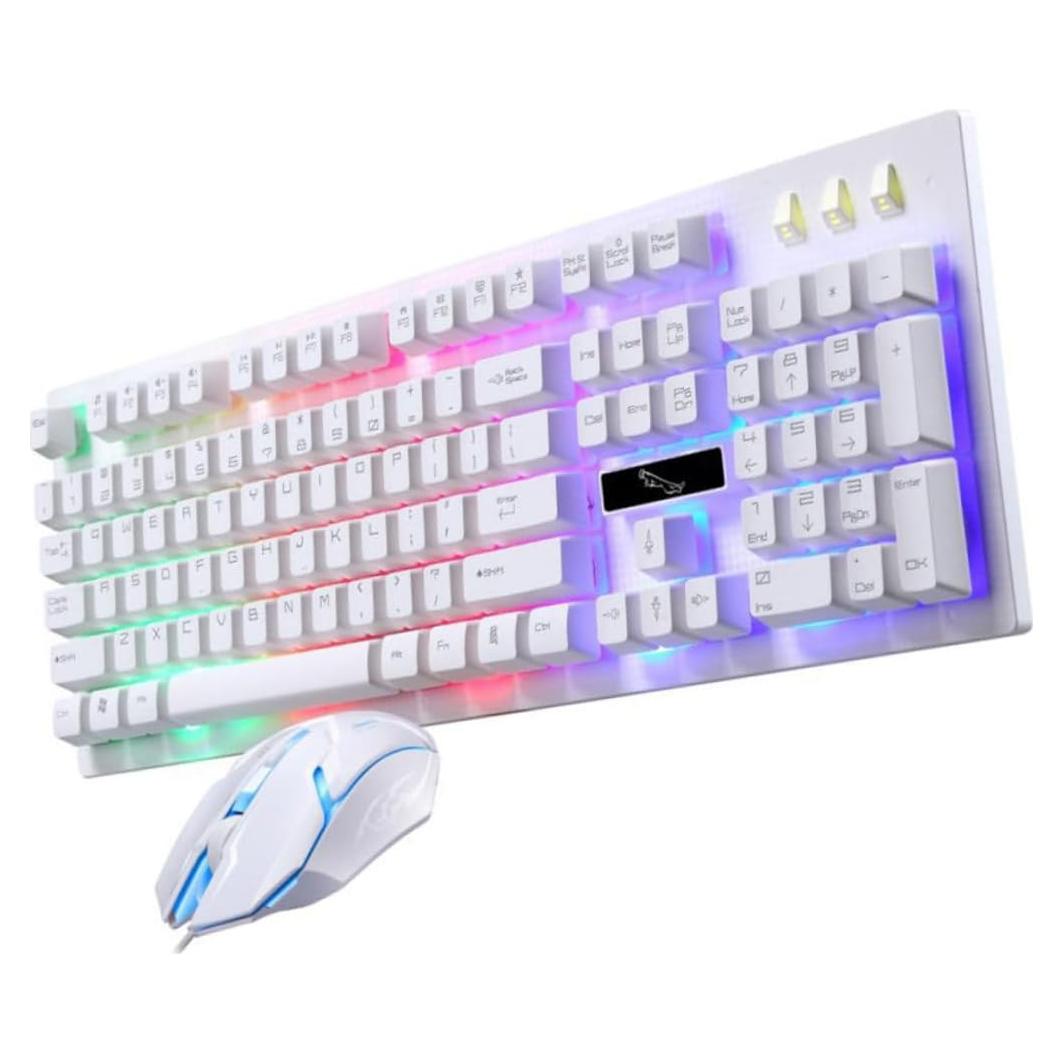 Conjunto Teclado y Ratón USB OSALADI Ergonómico 45x14cm