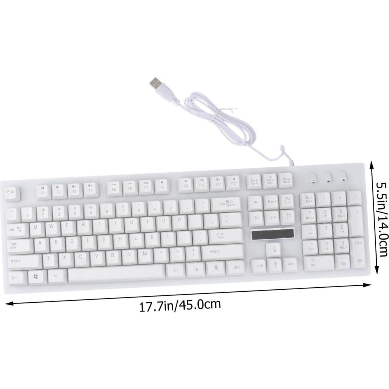 Conjunto Teclado y Ratón USB OSALADI Ergonómico 45x14cm