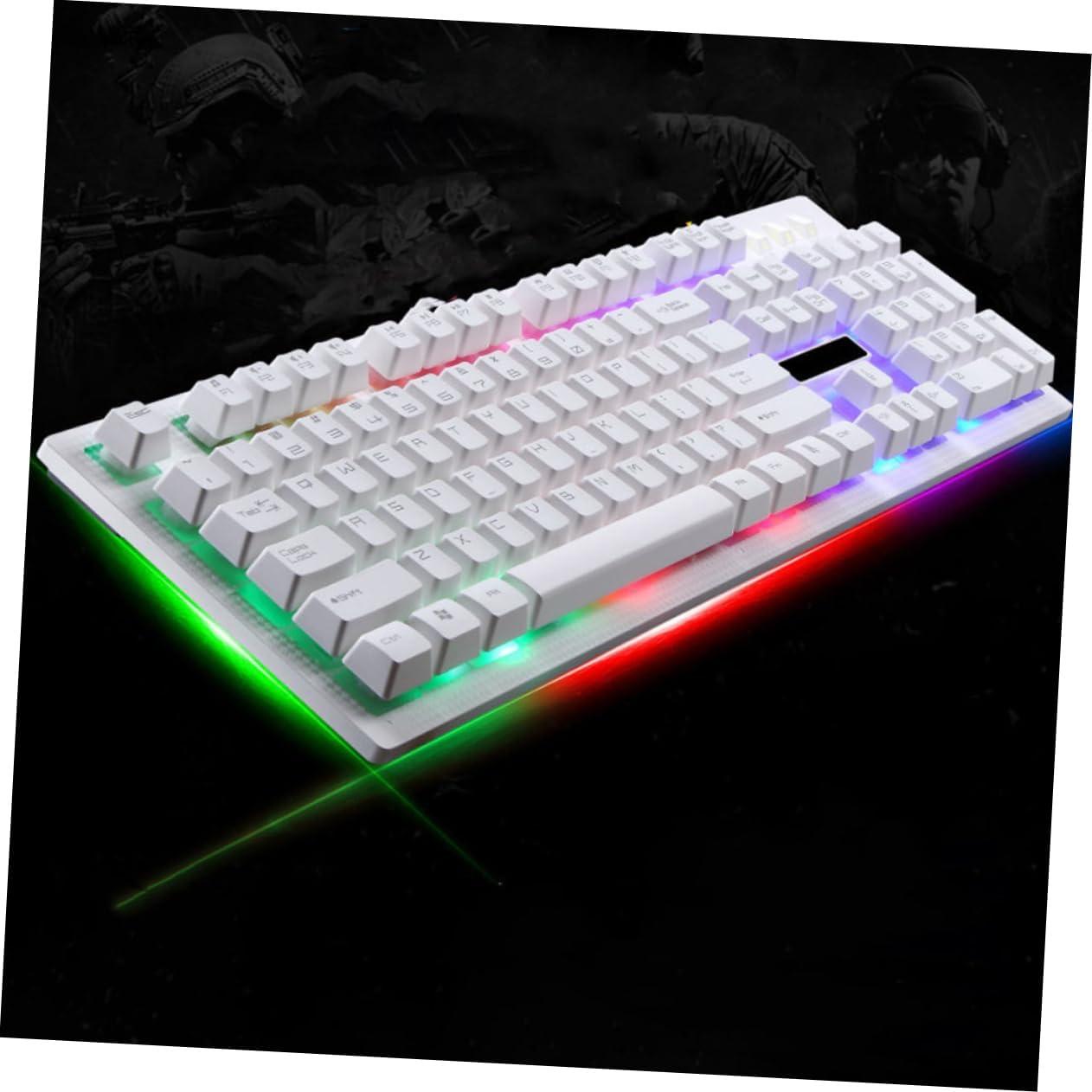 Conjunto Teclado y Ratón USB OSALADI Ergonómico 45x14cm