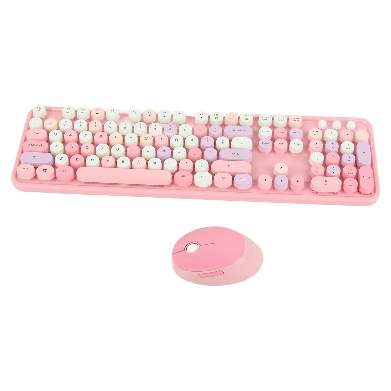 Set Teclado y Ratón Inalámbrico VGEBY Retro 104 Teclas
