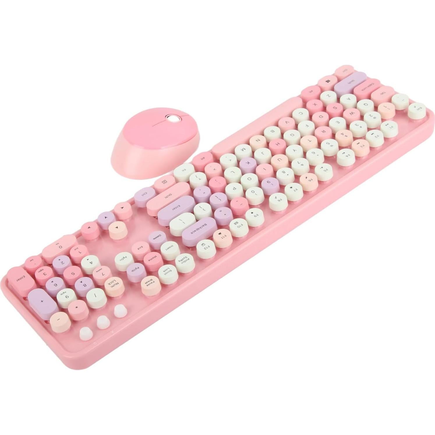 Set Teclado y Ratón Inalámbrico VGEBY Retro 104 Teclas